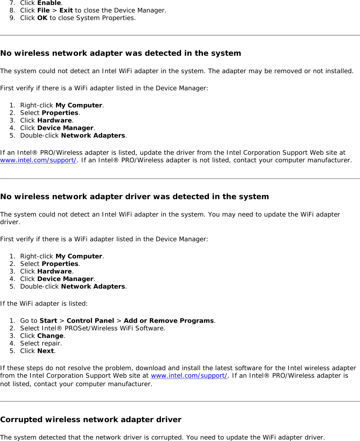 Page 214 of Intel 622ANH Intel Centrino Advanced-N 6200 User Manual Contents