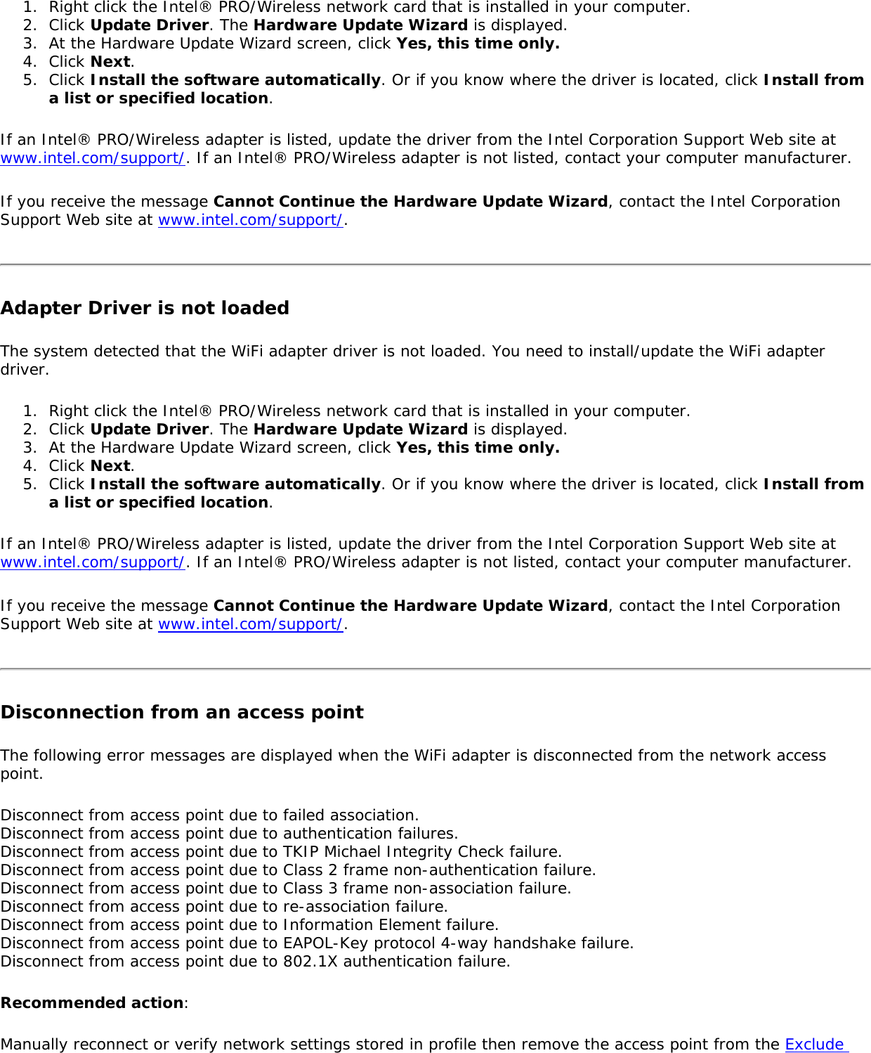 Page 215 of Intel 622ANHU Intel Centrino Advanced-N 6200 User Manual Contents