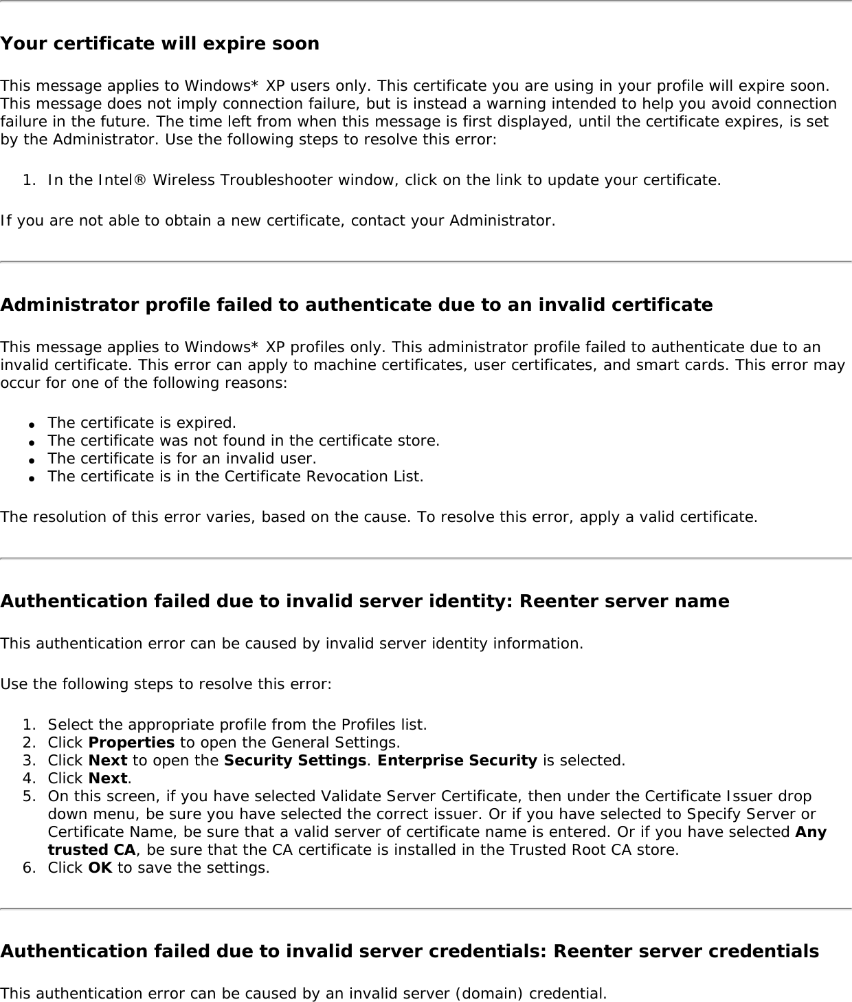 Page 218 of Intel 622ANHU Intel Centrino Advanced-N 6200 User Manual Contents