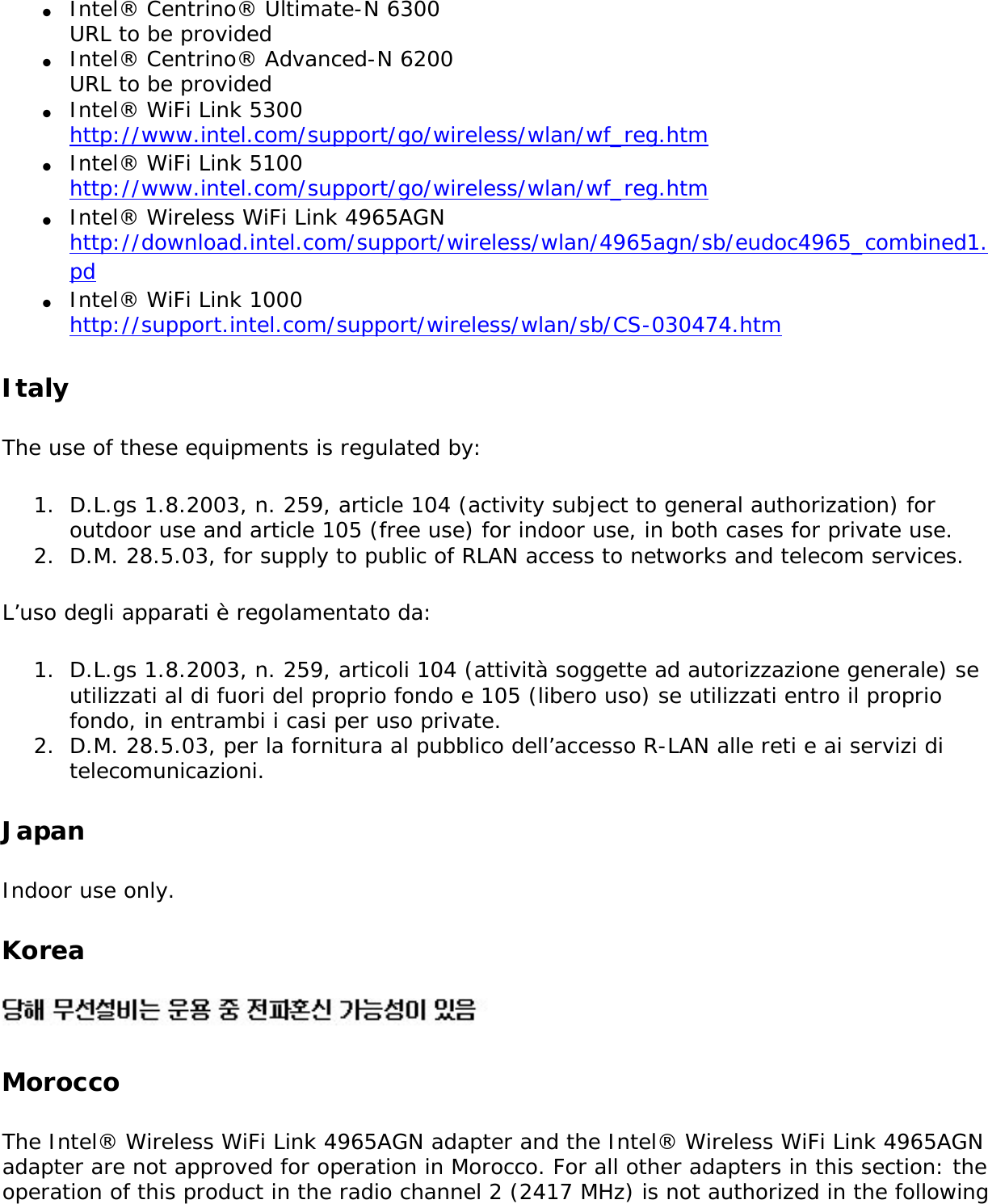 Page 245 of Intel 622ANHU Intel Centrino Advanced-N 6200 User Manual Contents