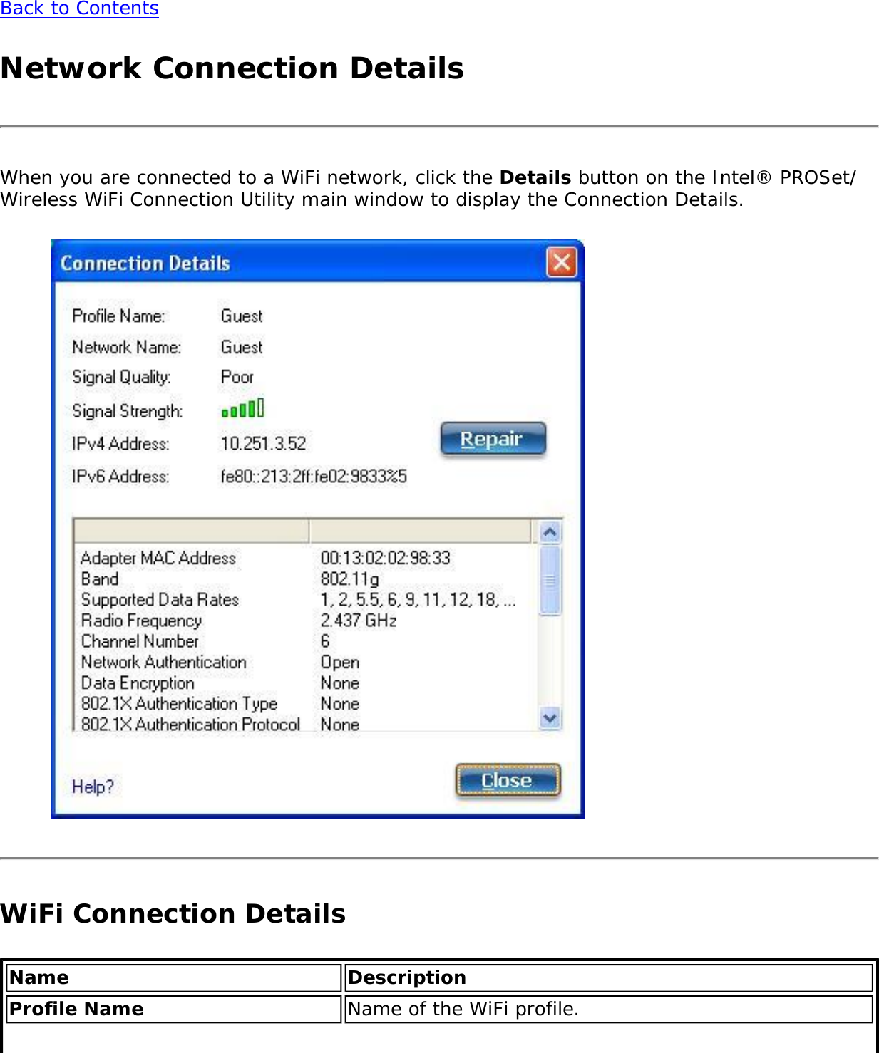 Page 40 of Intel 622ANHU Intel Centrino Advanced-N 6200 User Manual Contents