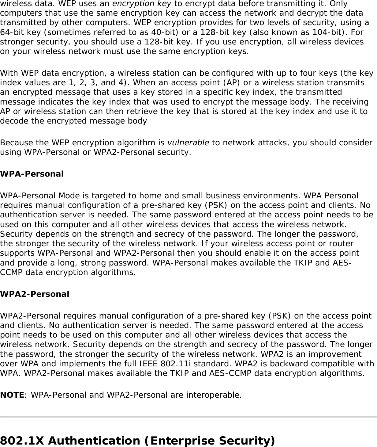 Page 104 of Intel 622ANXH Intel Centrino Advanced-N+WiMax 6250 User Manual 