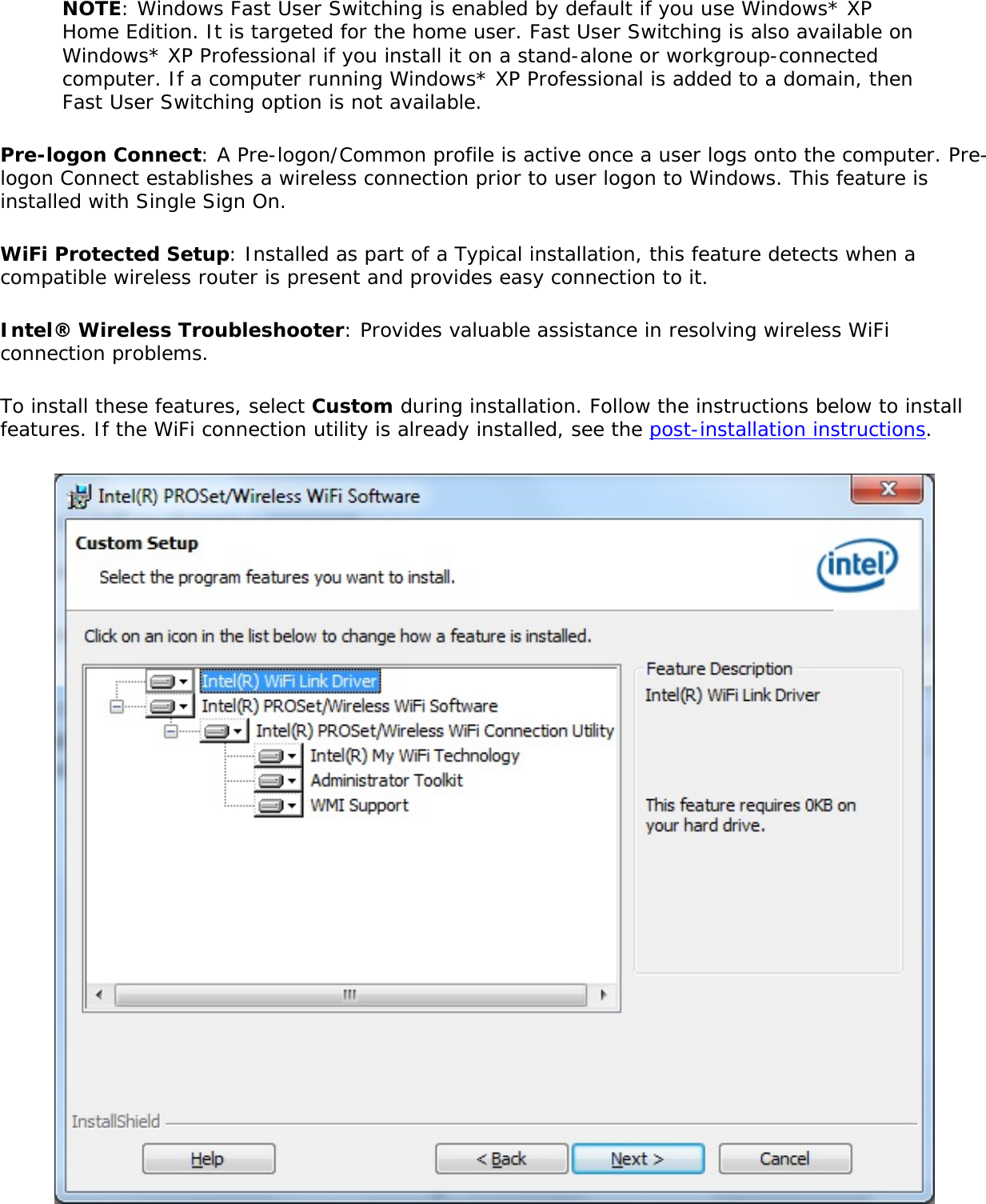 Page 12 of Intel 622ANXH Intel Centrino Advanced-N+WiMax 6250 User Manual 
