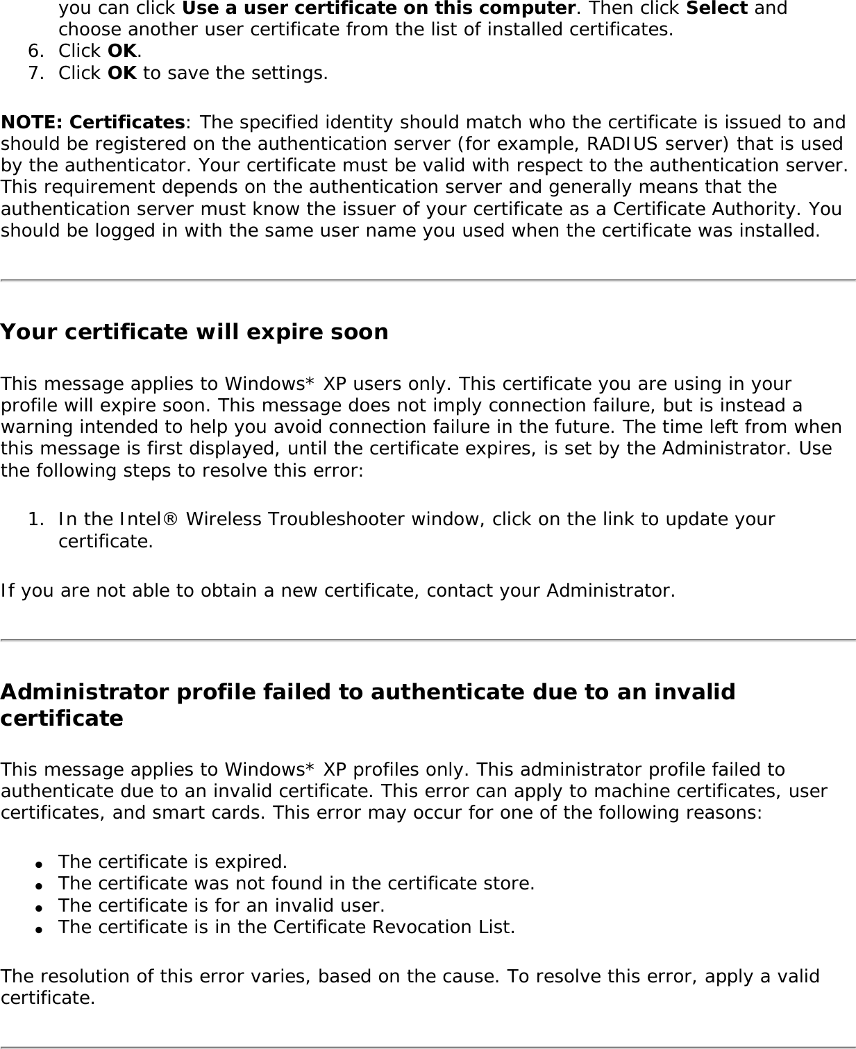 Page 220 of Intel 622ANXH Intel Centrino Advanced-N+WiMax 6250 User Manual 