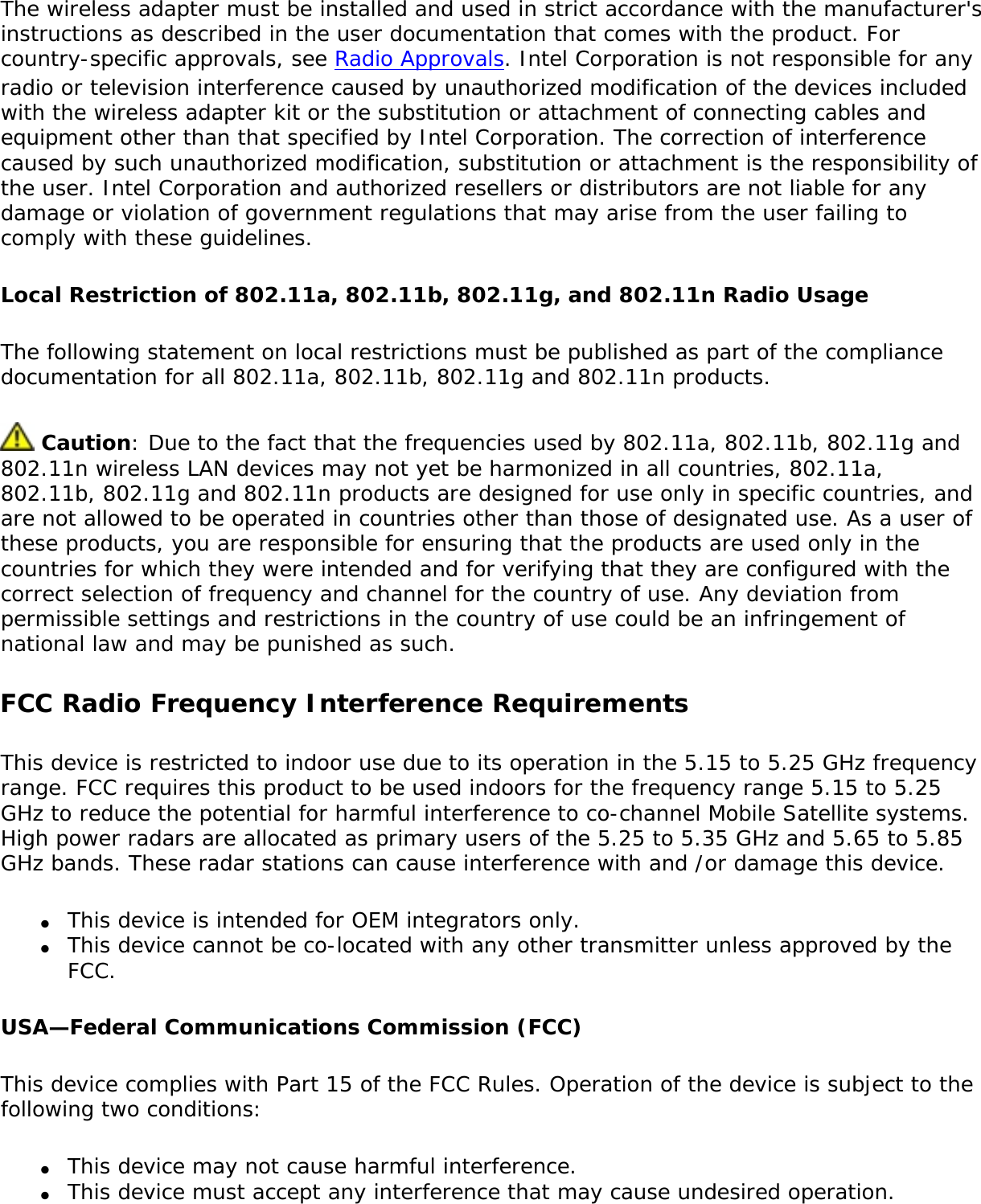 Page 246 of Intel 622ANXH Intel Centrino Advanced-N+WiMax 6250 User Manual 
