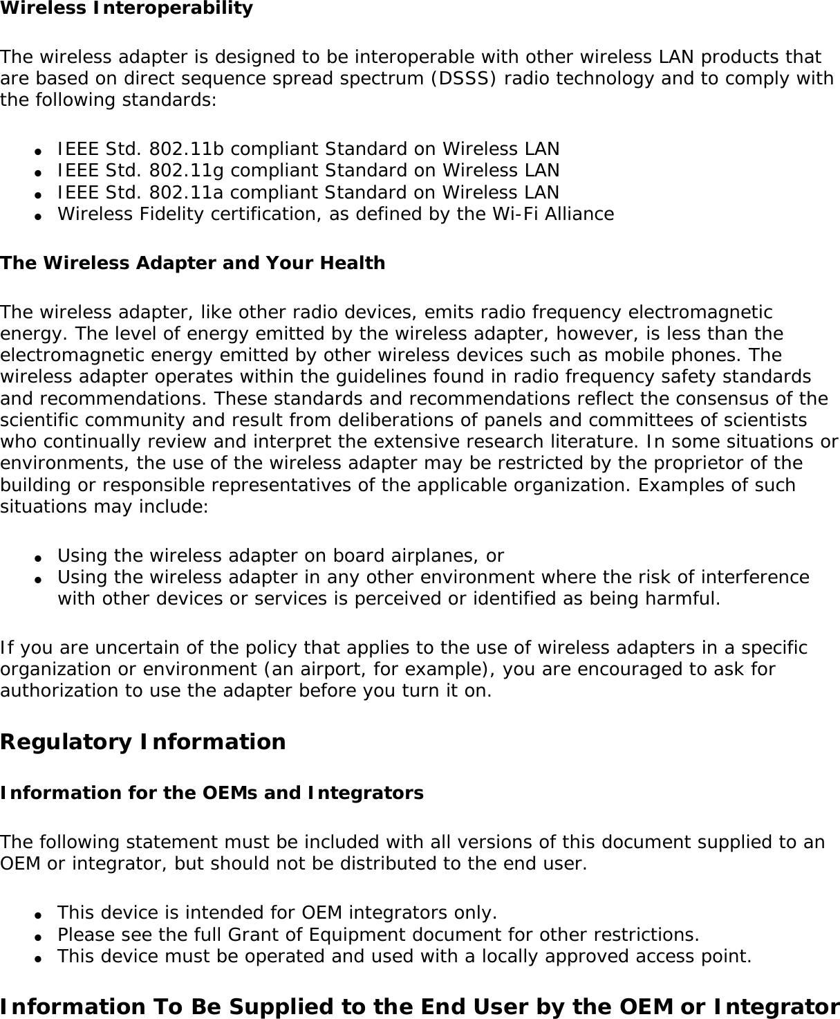 Page 253 of Intel 622ANXH Intel Centrino Advanced-N+WiMax 6250 User Manual 