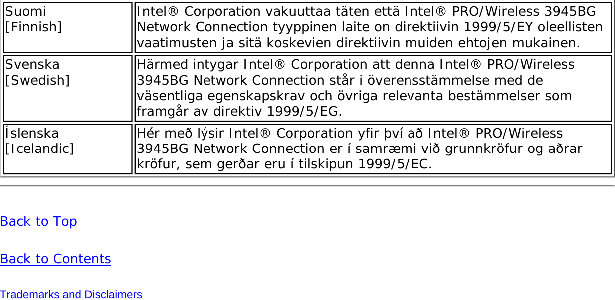 Page 275 of Intel 622ANXH Intel Centrino Advanced-N+WiMax 6250 User Manual 