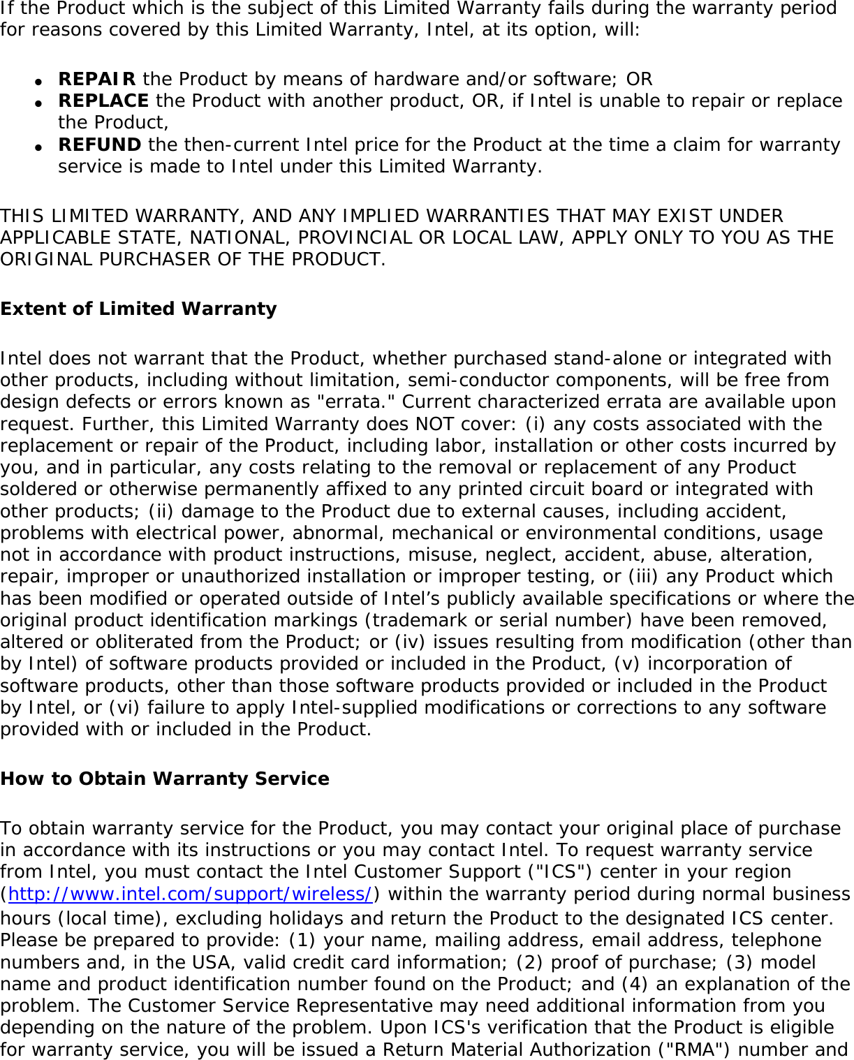 Page 294 of Intel 622ANXH Intel Centrino Advanced-N+WiMax 6250 User Manual 