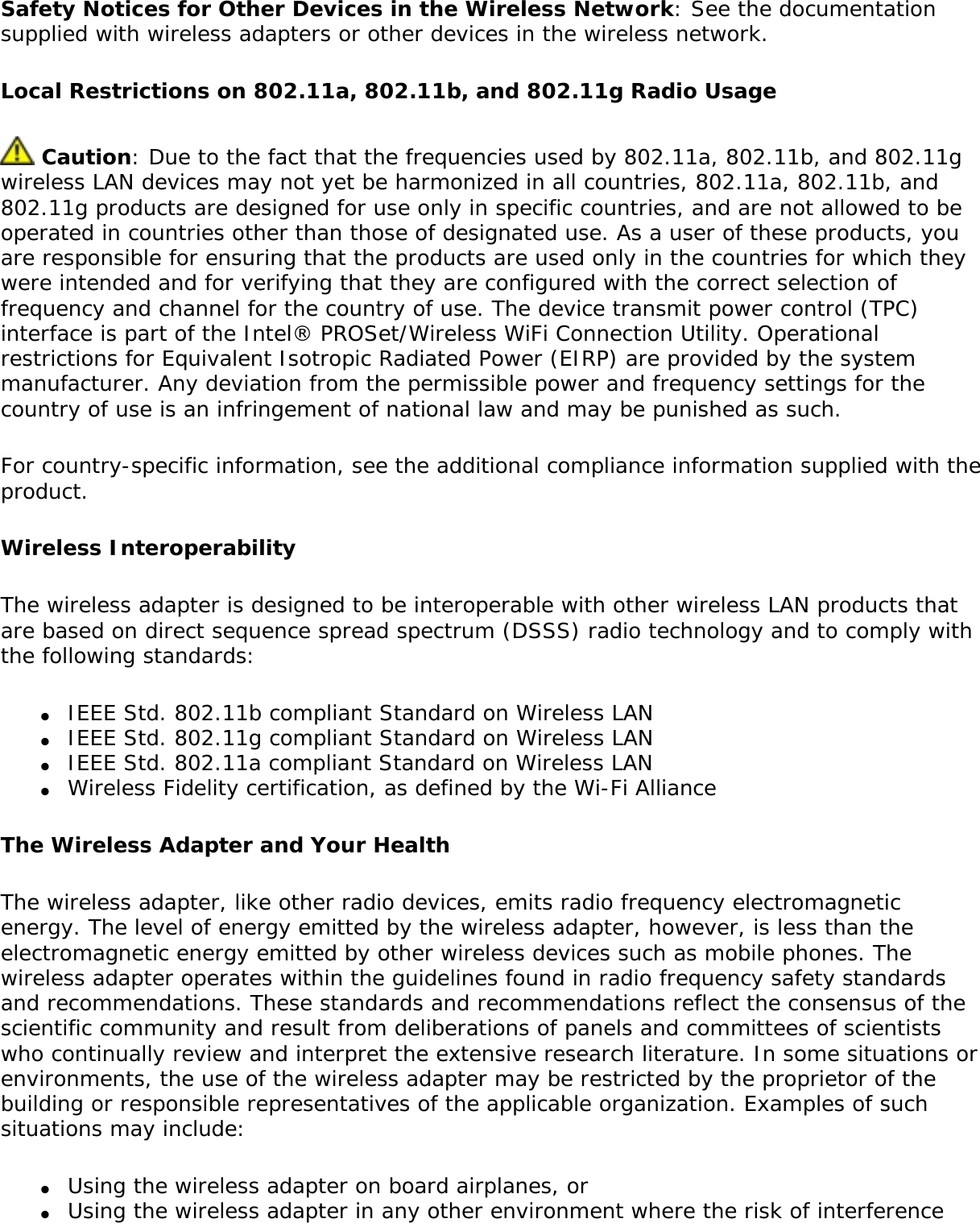 Page 249 of Intel 622BGH Intel Centrino Ultimate-N 6200 User Manual Contents