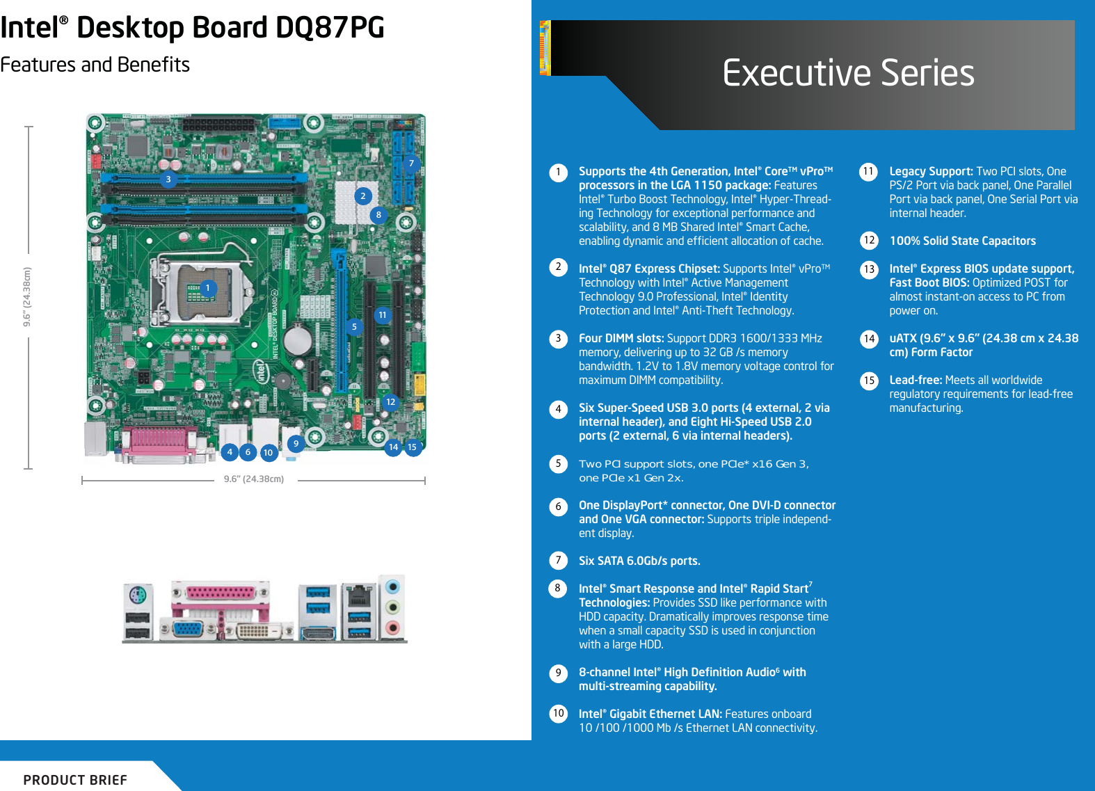 Page 3 of 4 - Intel Intel-Intel-Black-Motherboard-Matx-S1150-Blkdq87Pg-Users-Manual- Intel® Desktop Board DQ87PG Product Brief  Intel-intel-black-motherboard-matx-s1150-blkdq87pg-users-manual