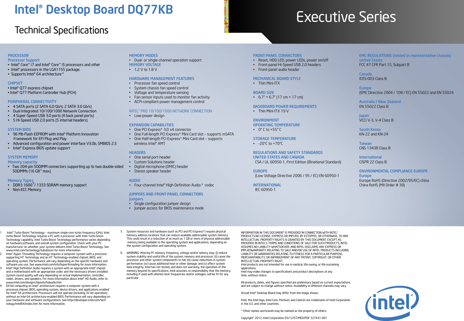 Page 4 of 4 - Intel Intel-Intel-Executive-Desktop-Motherboard-Boxdq77Kb-Users-Manual- Intel® Desktop Board DQ77KB  Intel-intel-executive-desktop-motherboard-boxdq77kb-users-manual