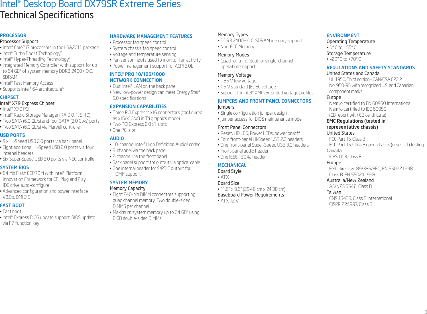 Page 3 of 4 - Intel Intel-Intel-Extreme-Desktop-Motherboard-Boxdx79Sr-Users-Manual-  Intel-intel-extreme-desktop-motherboard-boxdx79sr-users-manual