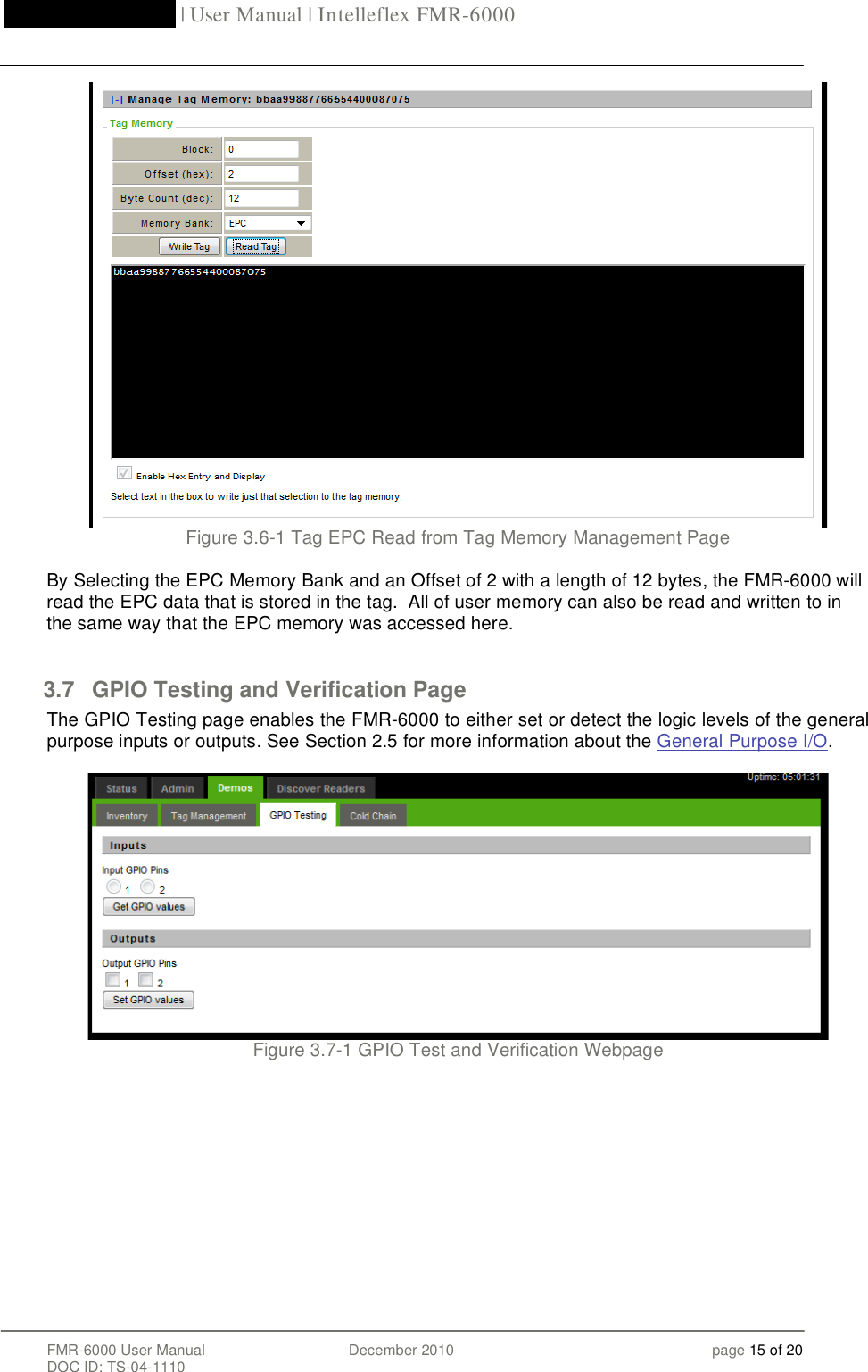 Page 15 of Intelleflex FMR-6000 RFID Reader User Manual 20DecFMR 6000