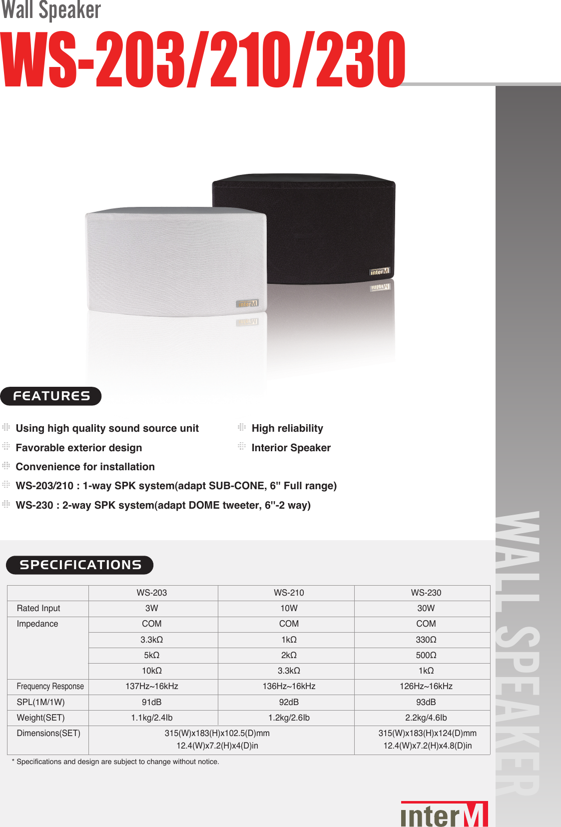 Page 1 of 2 - Inter-M Inter-M-Ws-203-210-230-Operation-Manual- IM_IMS_IMC_IMD-300_E  Inter-m-ws-203-210-230-operation-manual