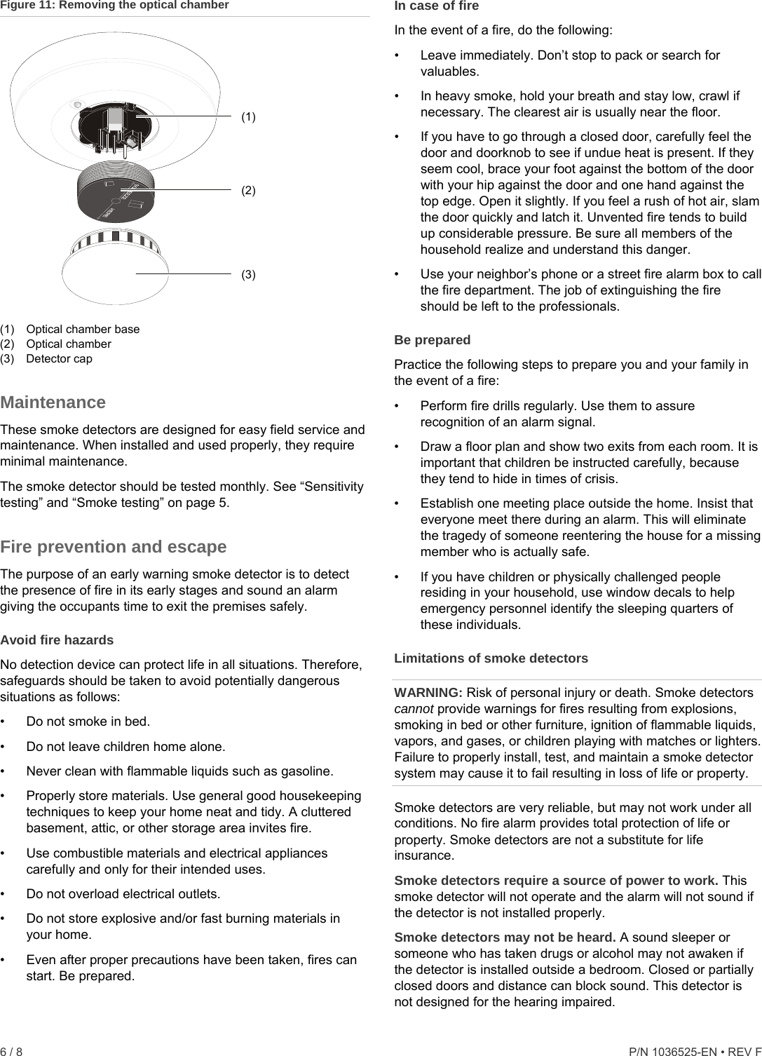 Page 6 of 8 - InterLogix 1036525-En-Rev-F-Esl-500N-Series-Smoke-Detector-Installation-Sheet - 1036525-EN Rev F ESL 500N Series Smoke Detector Installation Sheetx User Manual