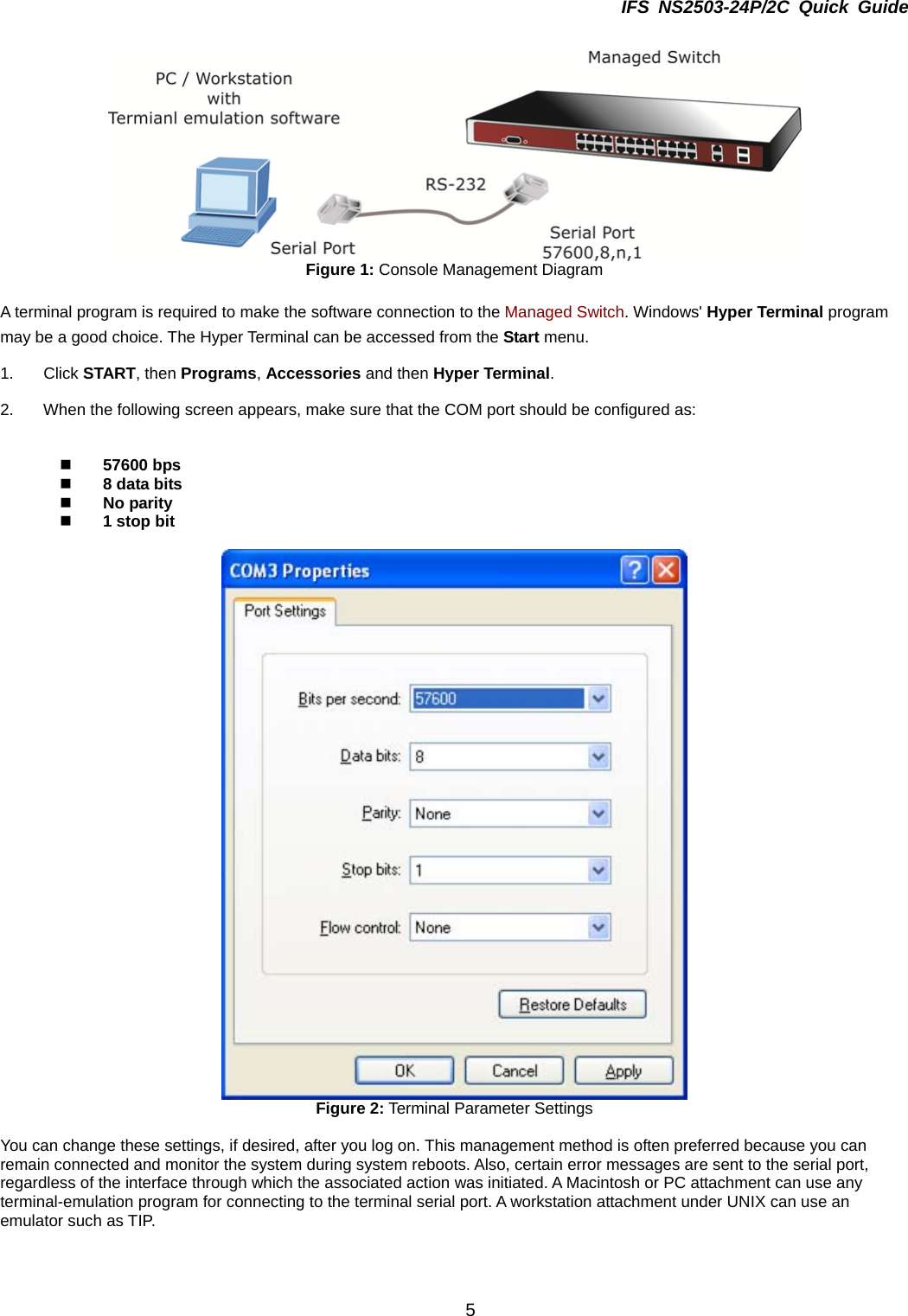 Page 5 of 11 - InterLogix 1072575 R00.05 Ns2503-24P 2C Quick Installation Guide IFS NS2503-24P/2C User Manual