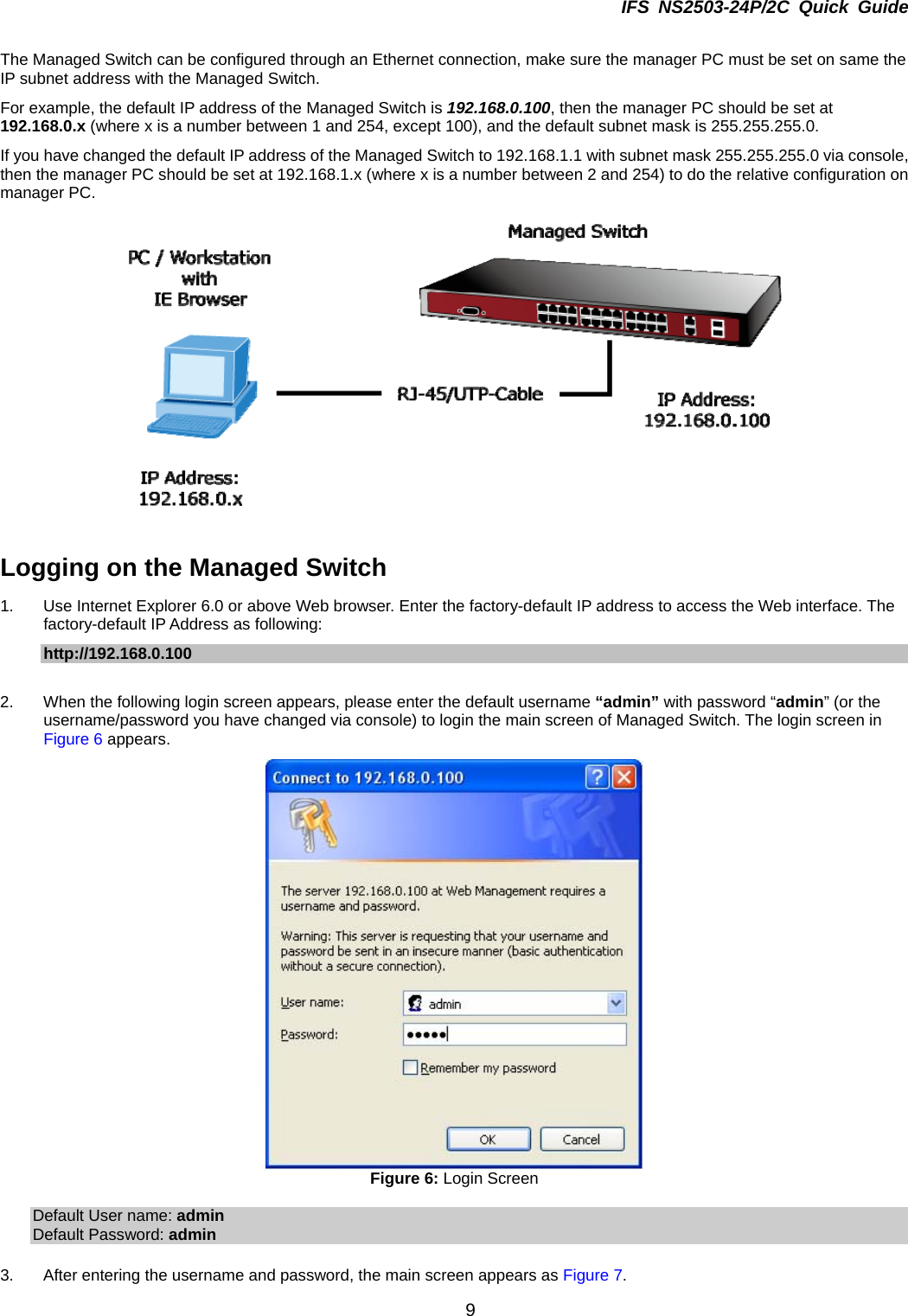 Page 9 of 11 - InterLogix 1072575 R00.05 Ns2503-24P 2C Quick Installation Guide IFS NS2503-24P/2C User Manual