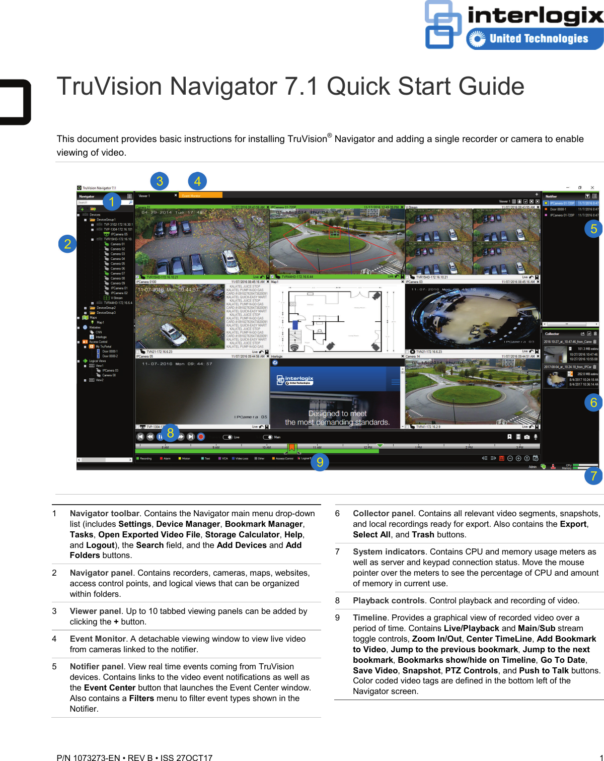 Page 1 of 3 - InterLogix 1073273B-Truvision-Navigator-7.1-Quick-Start-Guide-En TruVision Navigator 7.1 Quick Start Guide User Manual