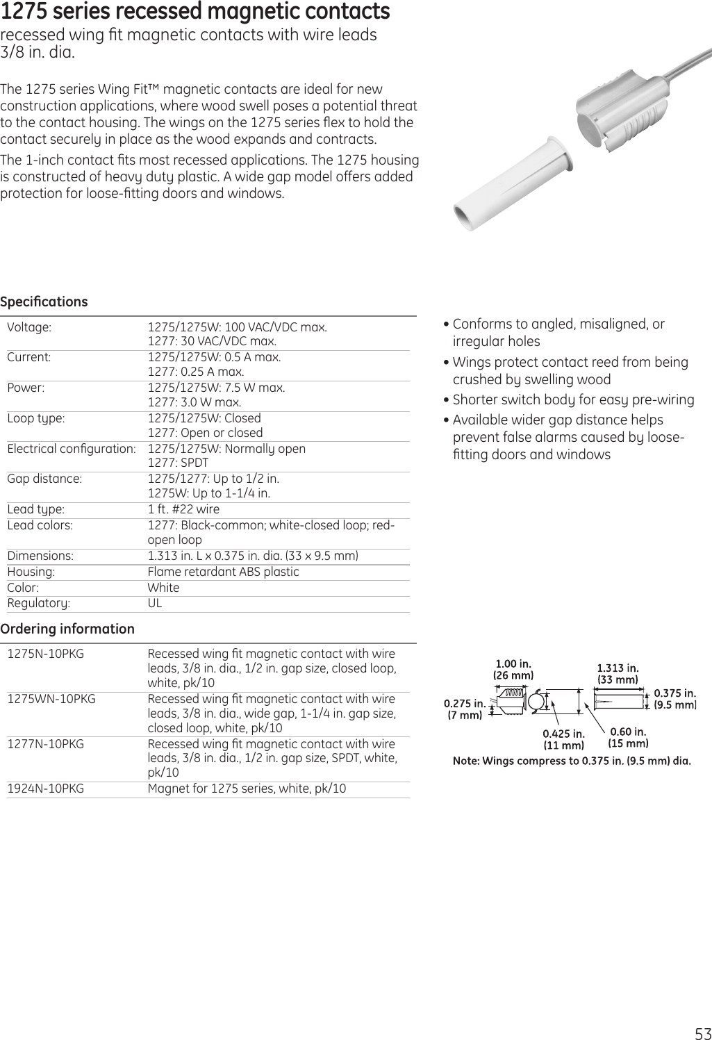 Page 1 of 1 - 1275 Series Data Sheet