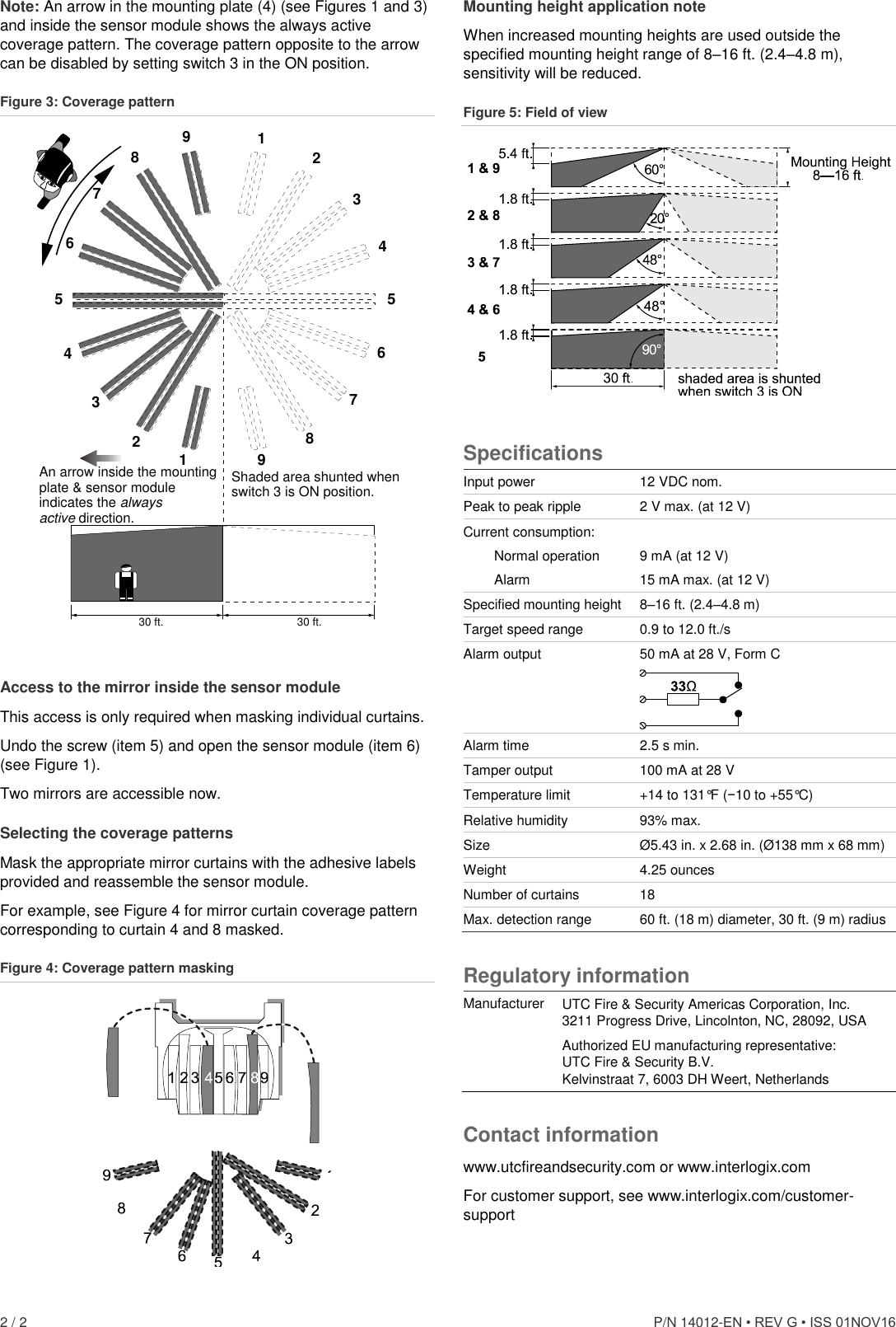 Page 2 of 2 - InterLogix 14012-En-Revg-Ap669-Inst-Sheet AP669 Ceiling Mount Detector Installation Sheet User Manual