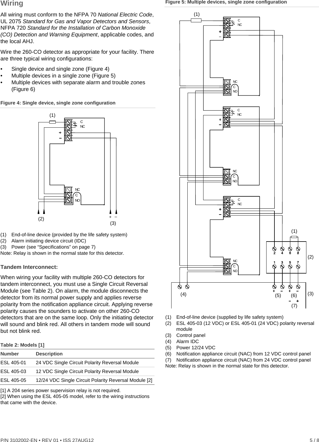 InterLogix 260 Co Safeair Carbon Monoxide Detector Installation Sheet ...