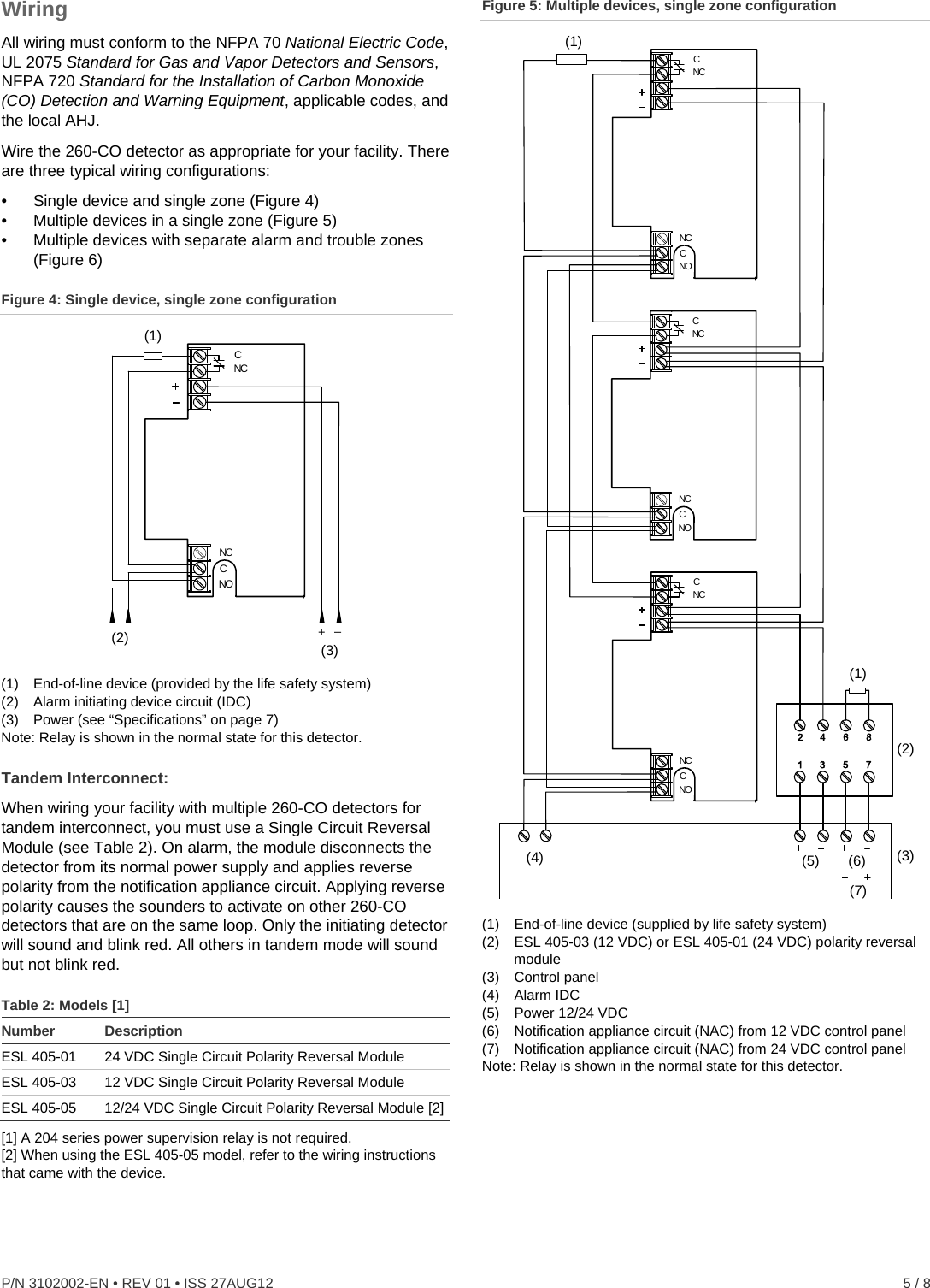 Page 5 of 8 - InterLogix 260-Co Safeair Carbon Monoxide Detector Installation Sheet - 3102002-EN R01 User Manual