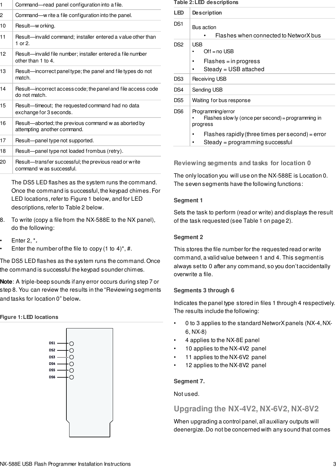 Page 3 of 5 - NX-588E USB Flash Programmer Installation Instructions  466-2257 REV C