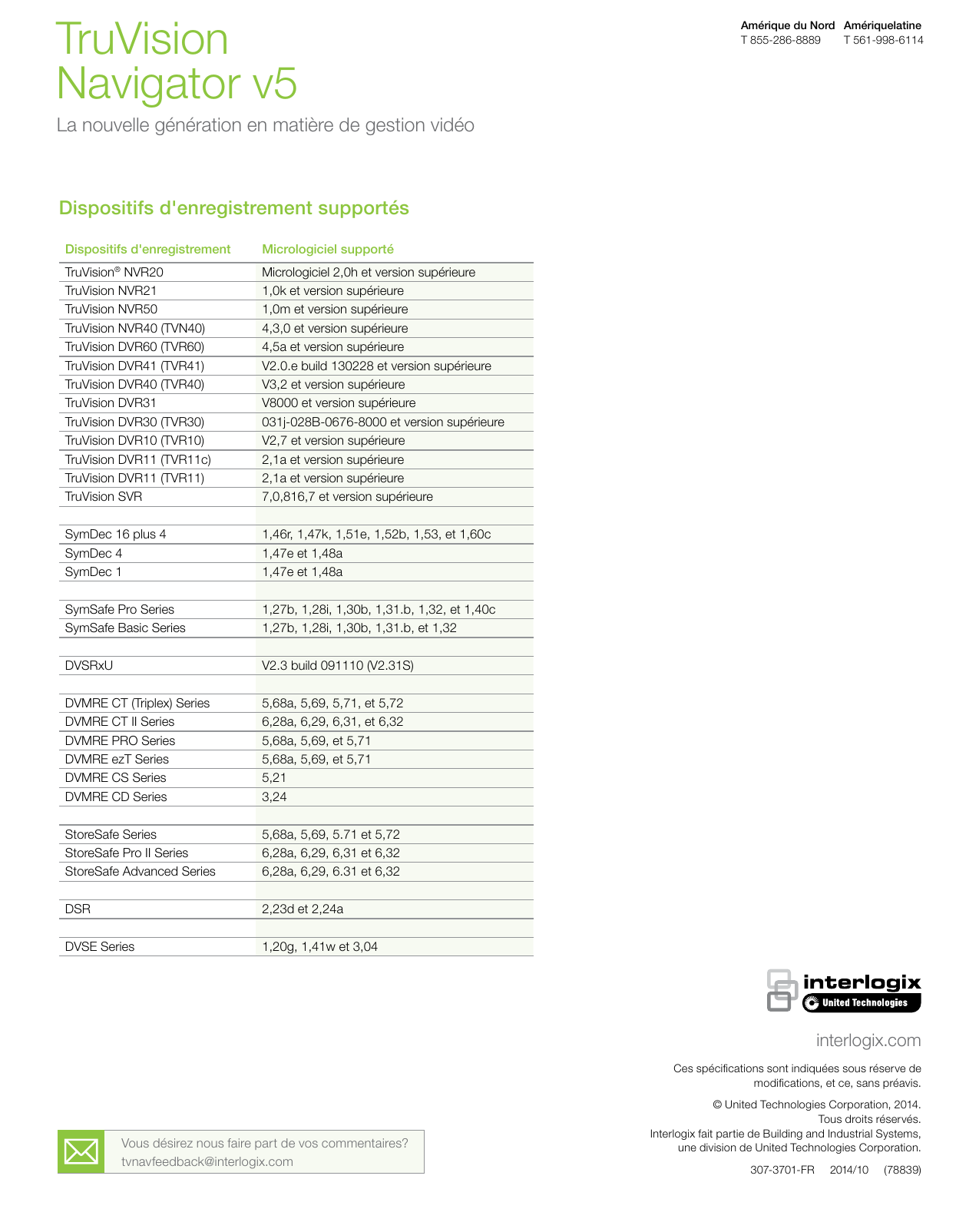 Page 6 of 6 - Data Sheet -- M5 Enclosure For Picture Perfect & Secure  78839 Truvision Nav V5 Ds Fr