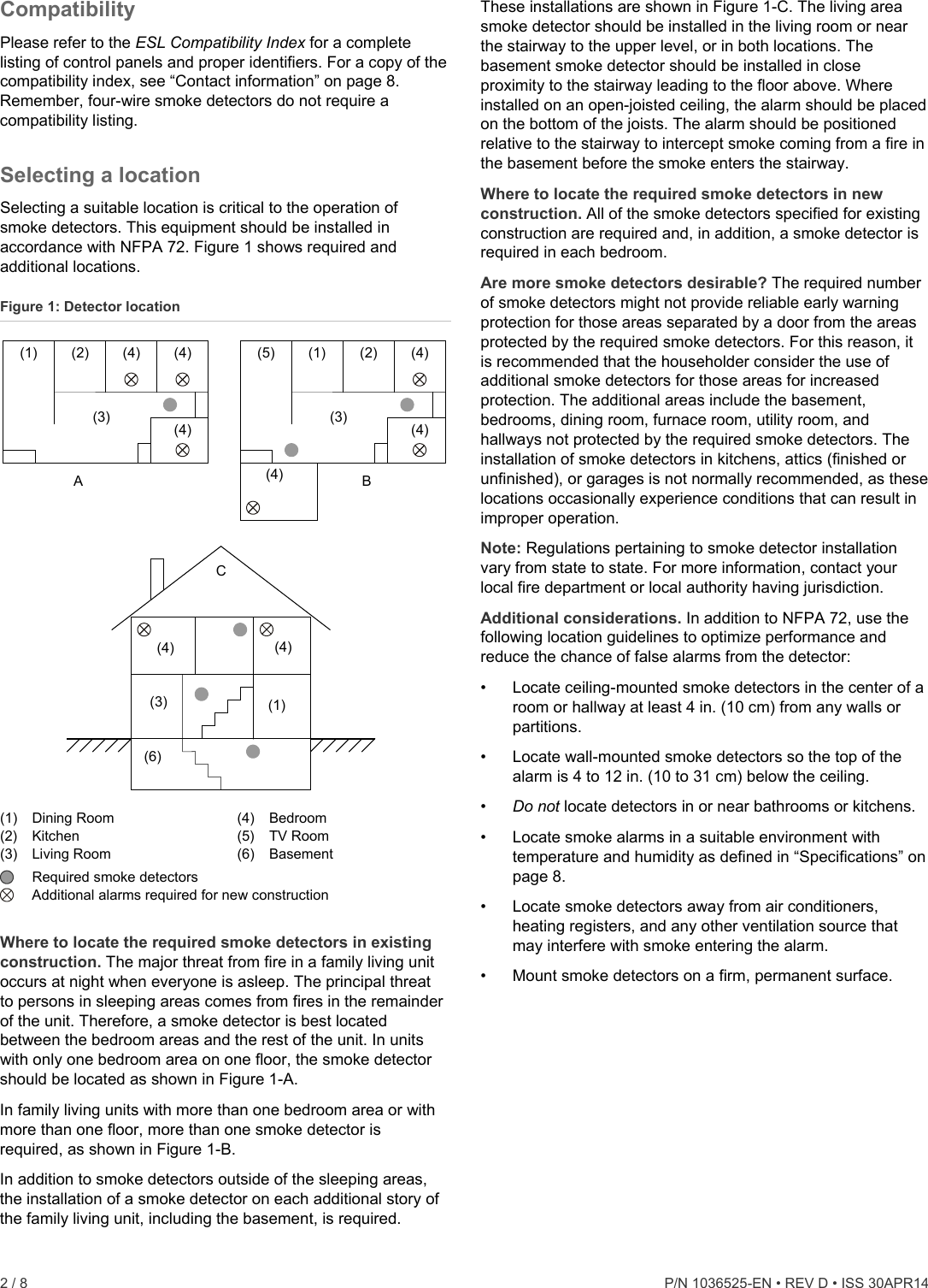 Page 2 of 8 - InterLogix Esl-500N-Series-Installation-Instructions User Manual