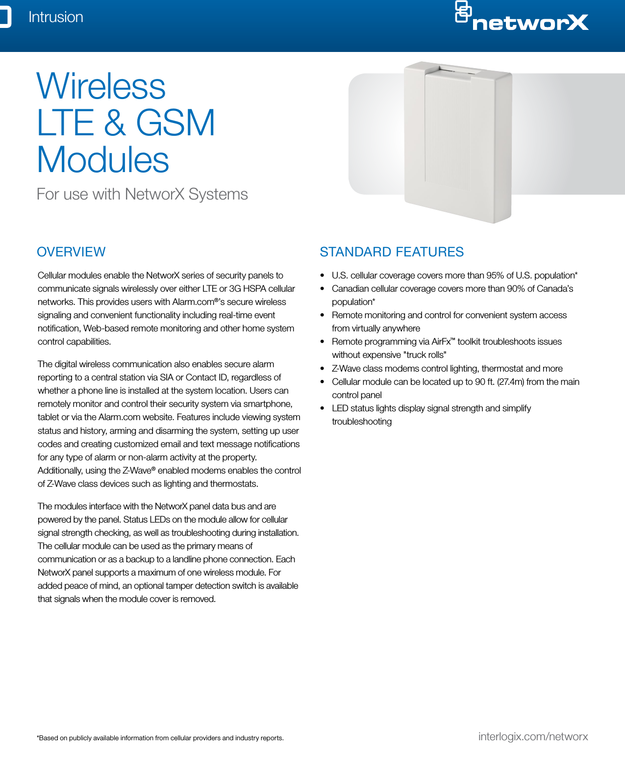 Page 1 of 2 - InterLogix Gsp-2302-Networx-Gsm-Module-Ds-Web Data Sheet -- M5 Enclosure For Picture Perfect & Secure User Manual