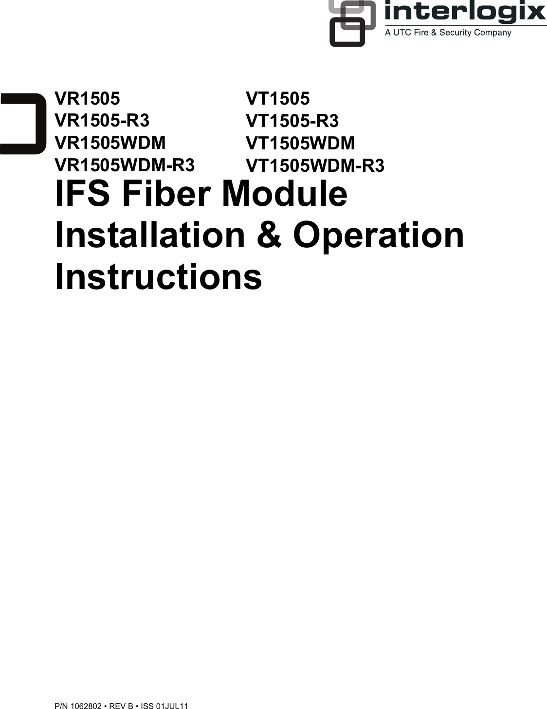 Page 1 of 7 - G  Ifs Vtvr1505 Series Install & Oper Instr