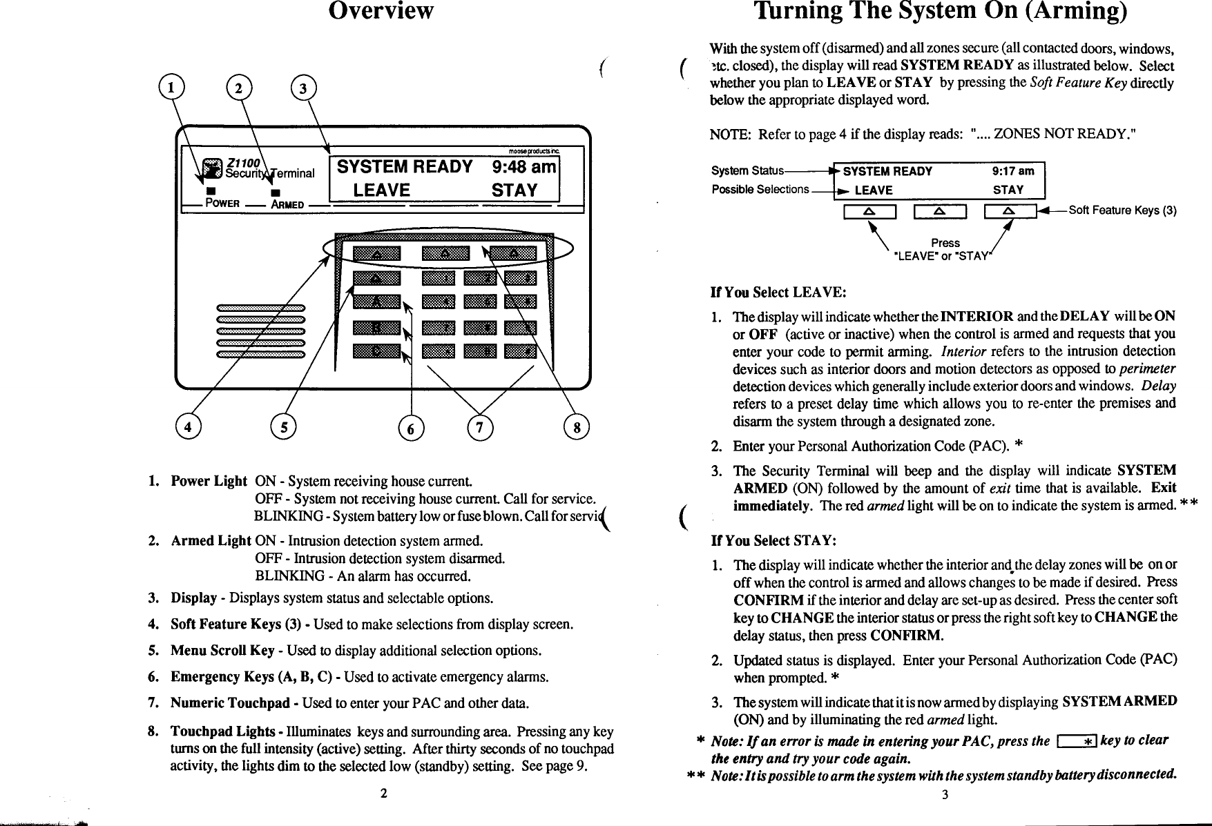 Page 3 of 12 - Z1100e LCD User Manual  Moose For Z1100ST Security Terminal