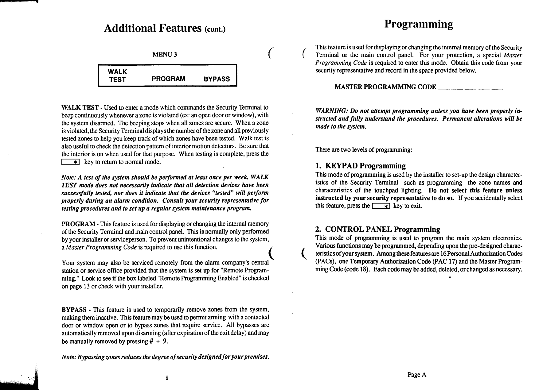 Page 6 of 12 - Z1100e LCD User Manual  Moose For Z1100ST Security Terminal