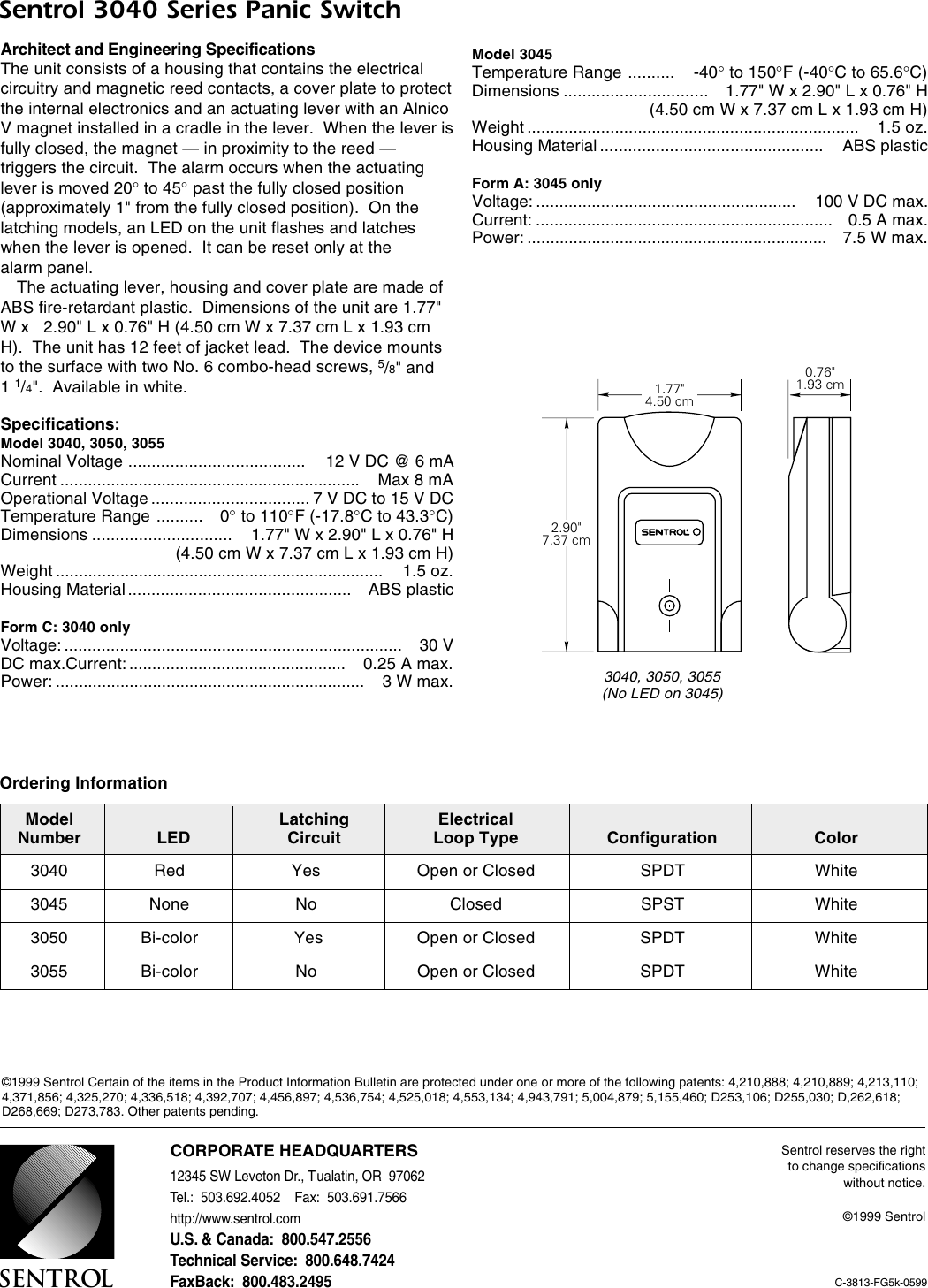 Page 2 of 2 - Sentrol 3040 3050 Series Prd