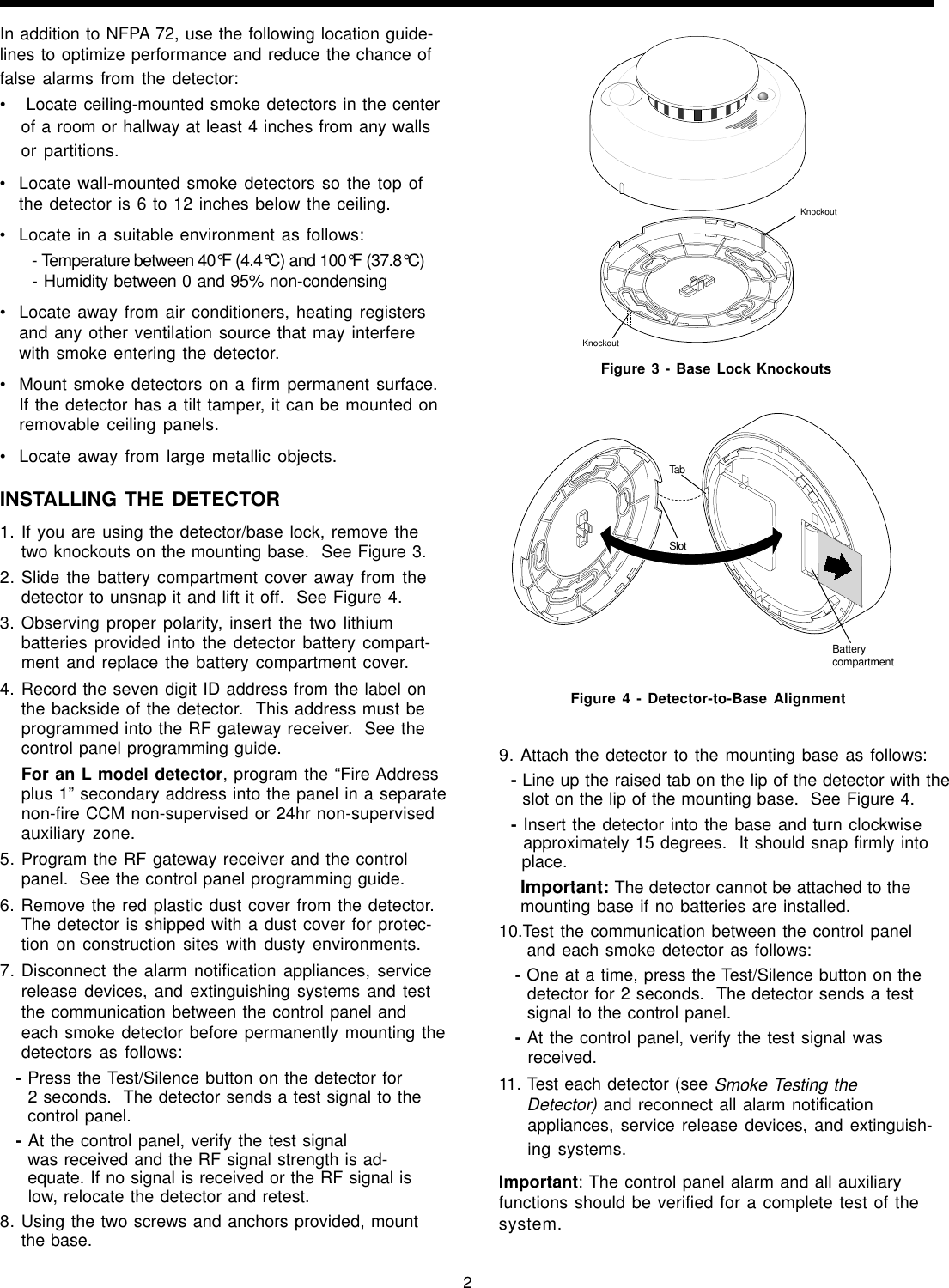 Page 2 of 8 - Sentrol 4300 Series Install Instructions 2000