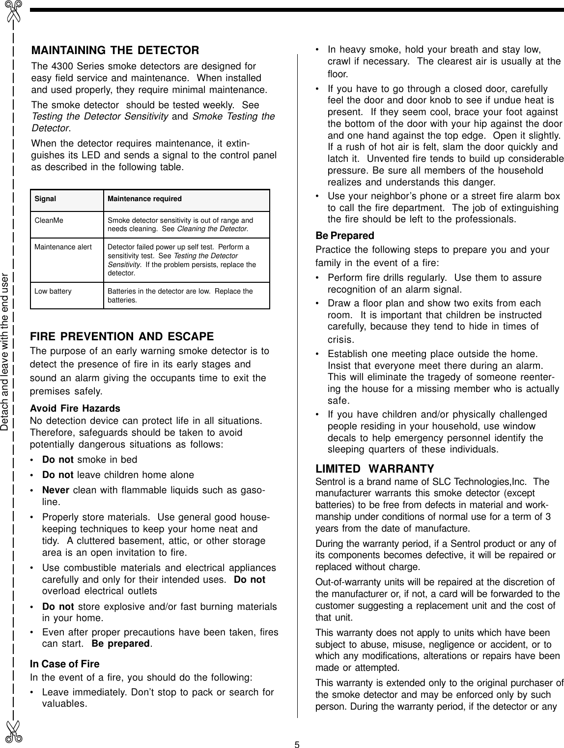 Page 5 of 8 - Sentrol 4300 Series Install Instructions 2000