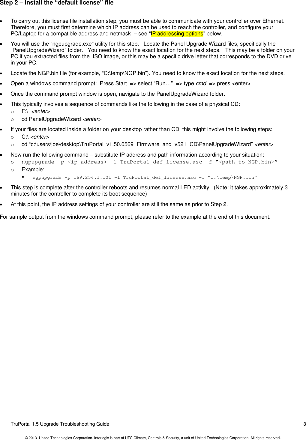 Page 3 of 5 - TruPortal 1 5 Upgrade Troubleshooting Guide  Tru Portal