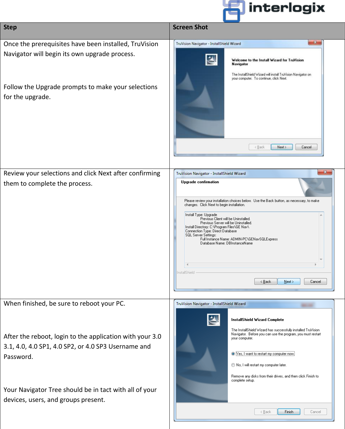Page 3 of 5 - Tru Vision Navigator 4.0 SP5 Release Notes