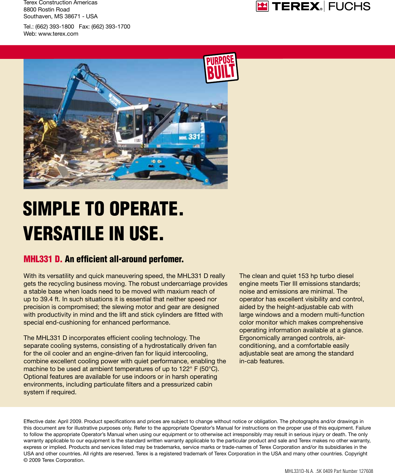 Page 12 of 12 - Interex Interex-Mhl331D-Users-Manual- Terex MHL 331 D  Interex-mhl331d-users-manual