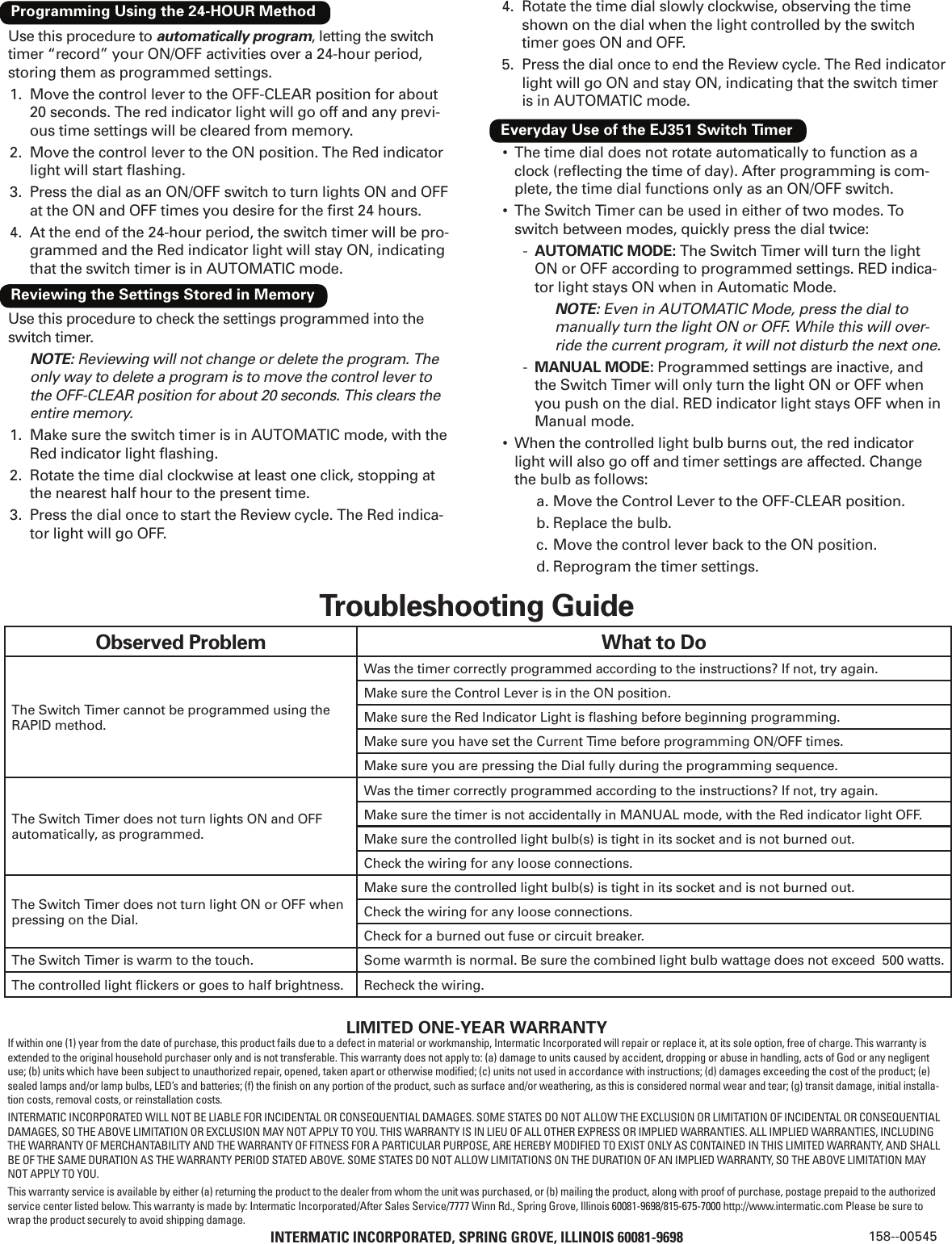 Page 2 of 2 - Intermatic Intermatic-Ej351-Users-Manual- ManualsLib - Makes It Easy To Find Manuals Online! Intermatic-ej351-users-manual