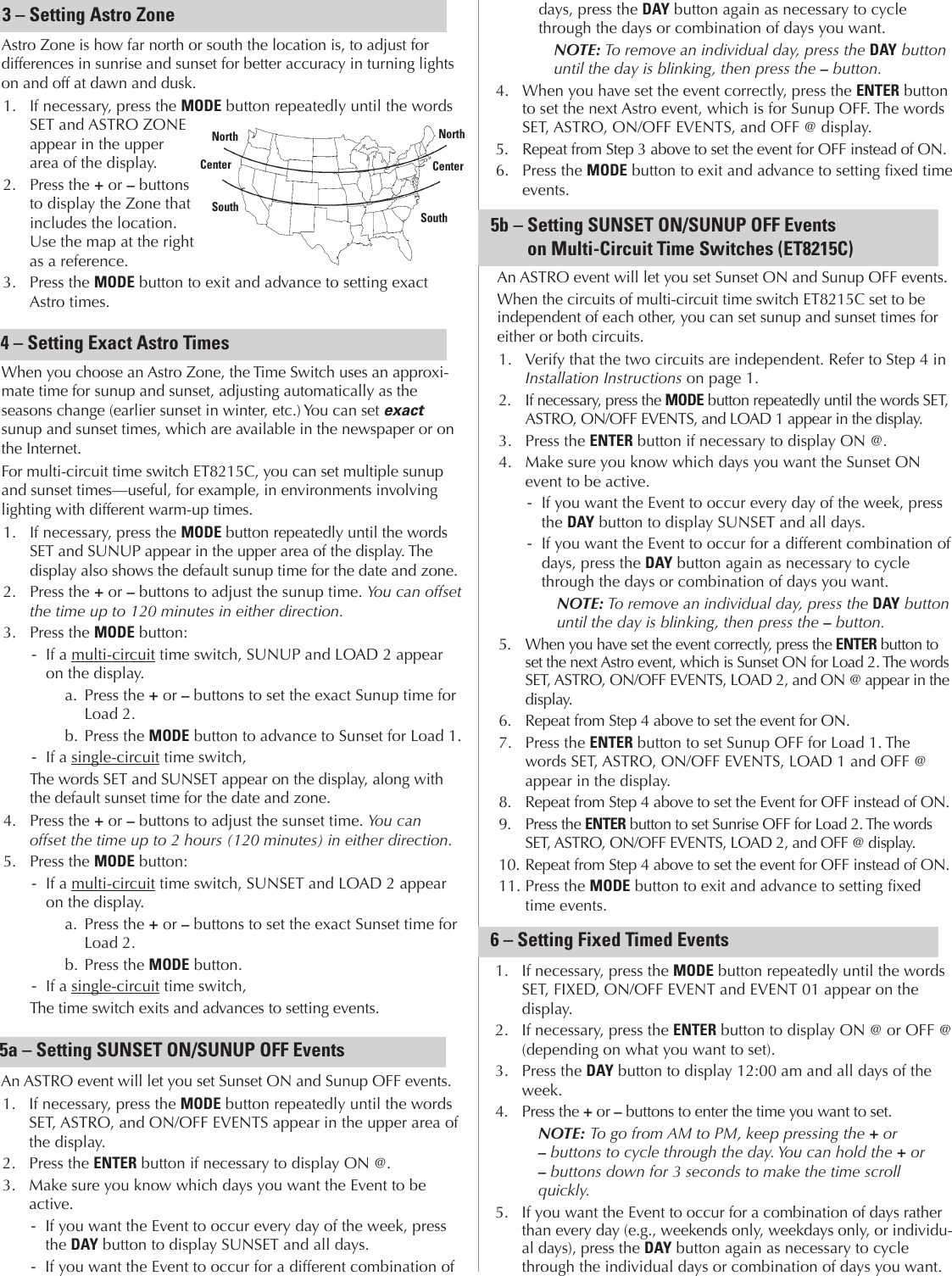 Page 3 of 4 - Intermatic Intermatic-Et8000-Series-Instructions-Owner-S-Manual