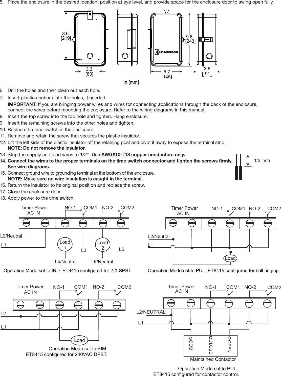 Page 2 of 8 - Intermatic Intermatic-Et8415Cr-Instructions-Owner-S-Manual