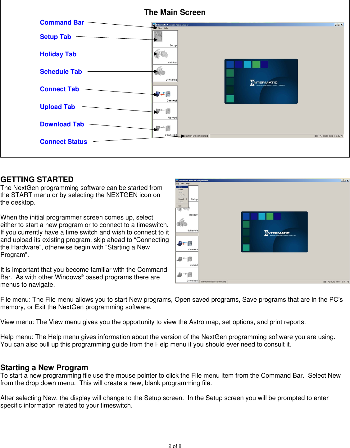 Page 2 of 8 - Intermatic Intermatic-Next-Generation-Software-User-Guide-Owner-S-Manual - NextGen Software Manual