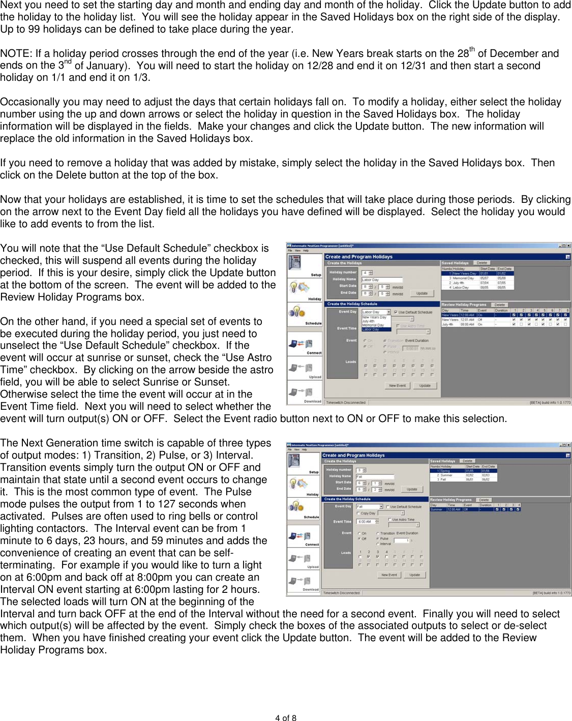 Page 4 of 8 - Intermatic Intermatic-Next-Generation-Software-User-Guide-Owner-S-Manual - NextGen Software Manual