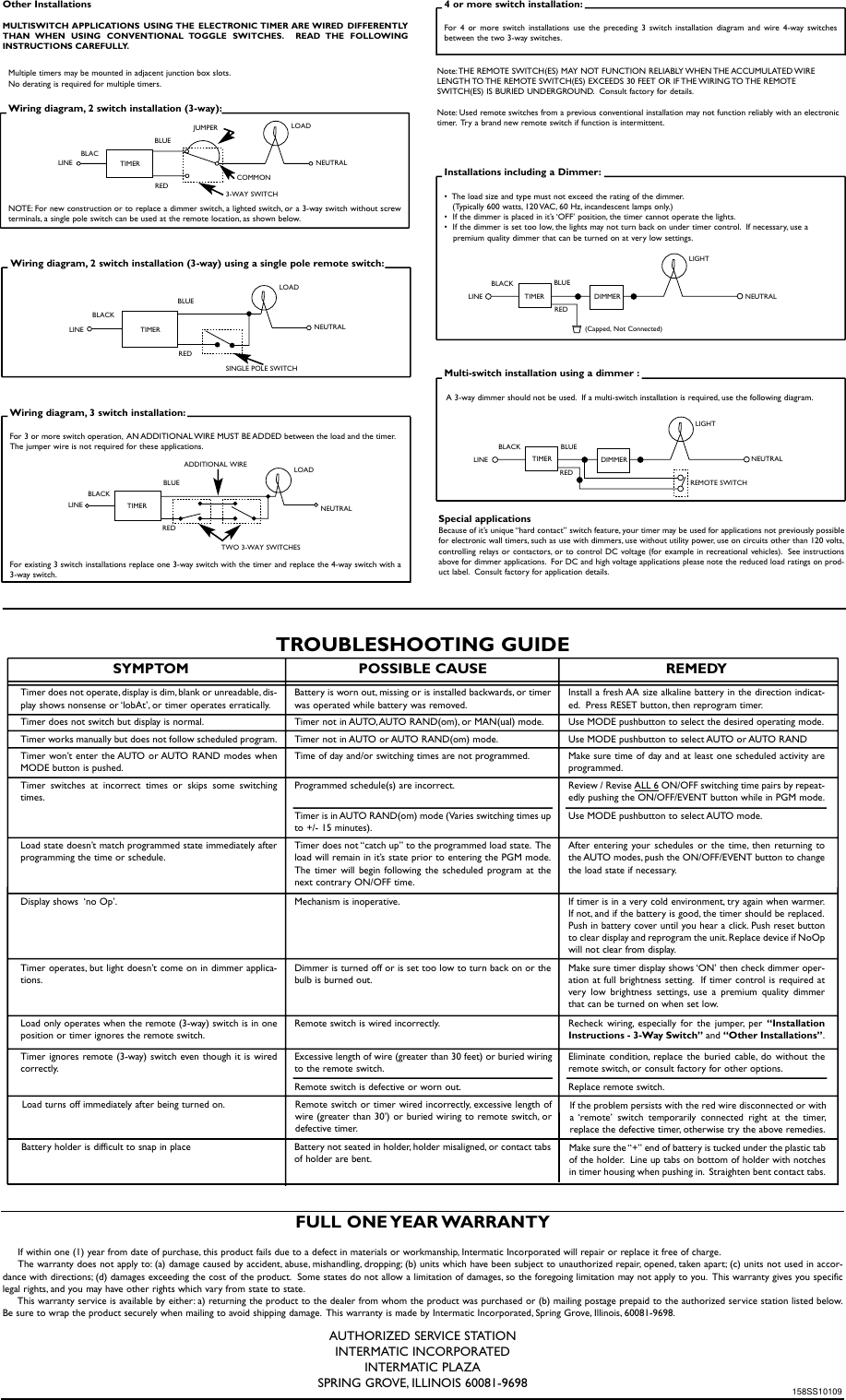 Page 2 of 2 - Intermatic Intermatic-Ss7C-Users-Manual- ManualsLib - Makes It Easy To Find Manuals Online! Intermatic-ss7c-users-manual