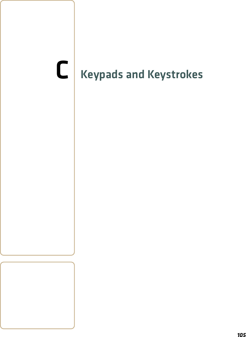 105CKeypads and Keystrokes