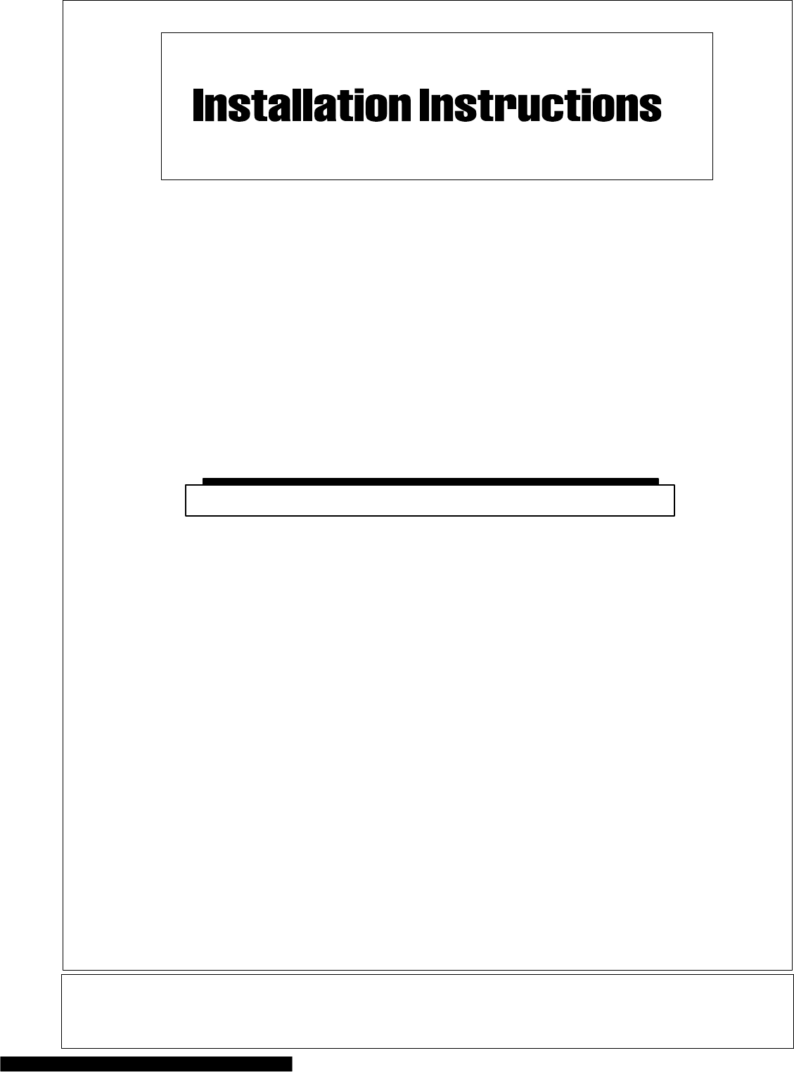 International Comfort Paf Series Installation Manual 822429