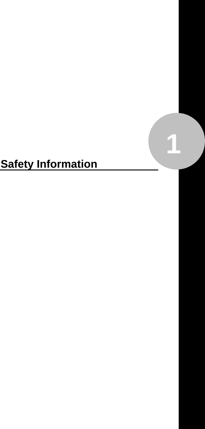     1           Safety Information 