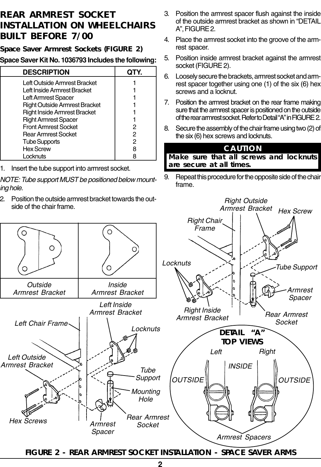 Page 2 of 8 - Invacare Invacare-1036793-Users-Manual- 1040101  Invacare-1036793-users-manual