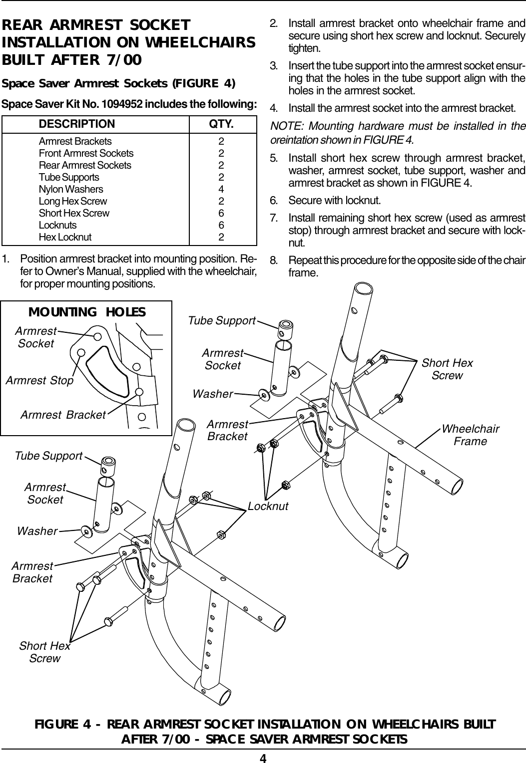 Page 4 of 8 - Invacare Invacare-1036793-Users-Manual- 1040101  Invacare-1036793-users-manual